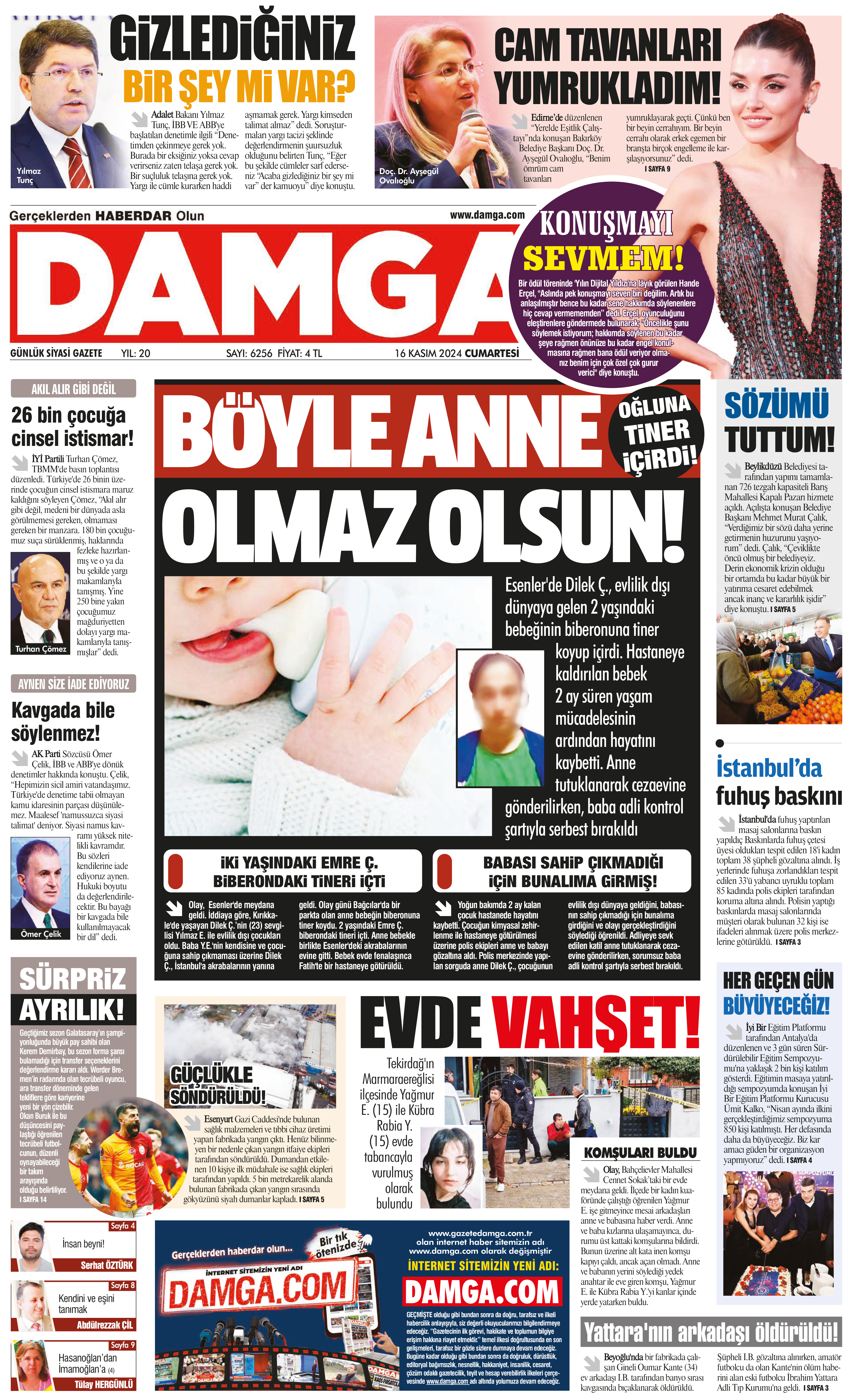 https://www.damgagazetesi.com/DAMGA 16 Kasım 2024 Cumartesi Sayfaları