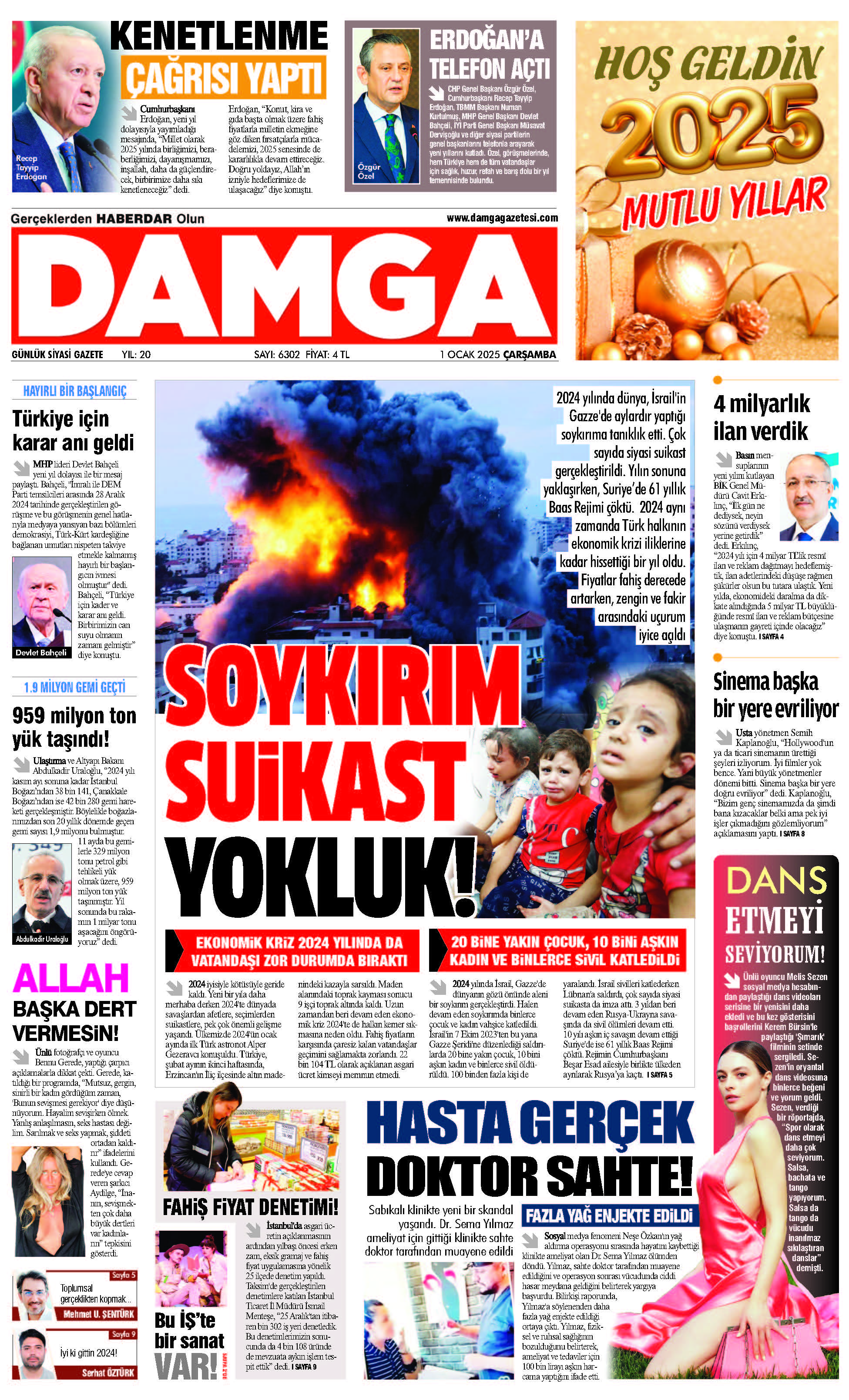 https://www.damgagazetesi.com/DAMGA 1 Ocak 2025 Çarşamba Sayfaları