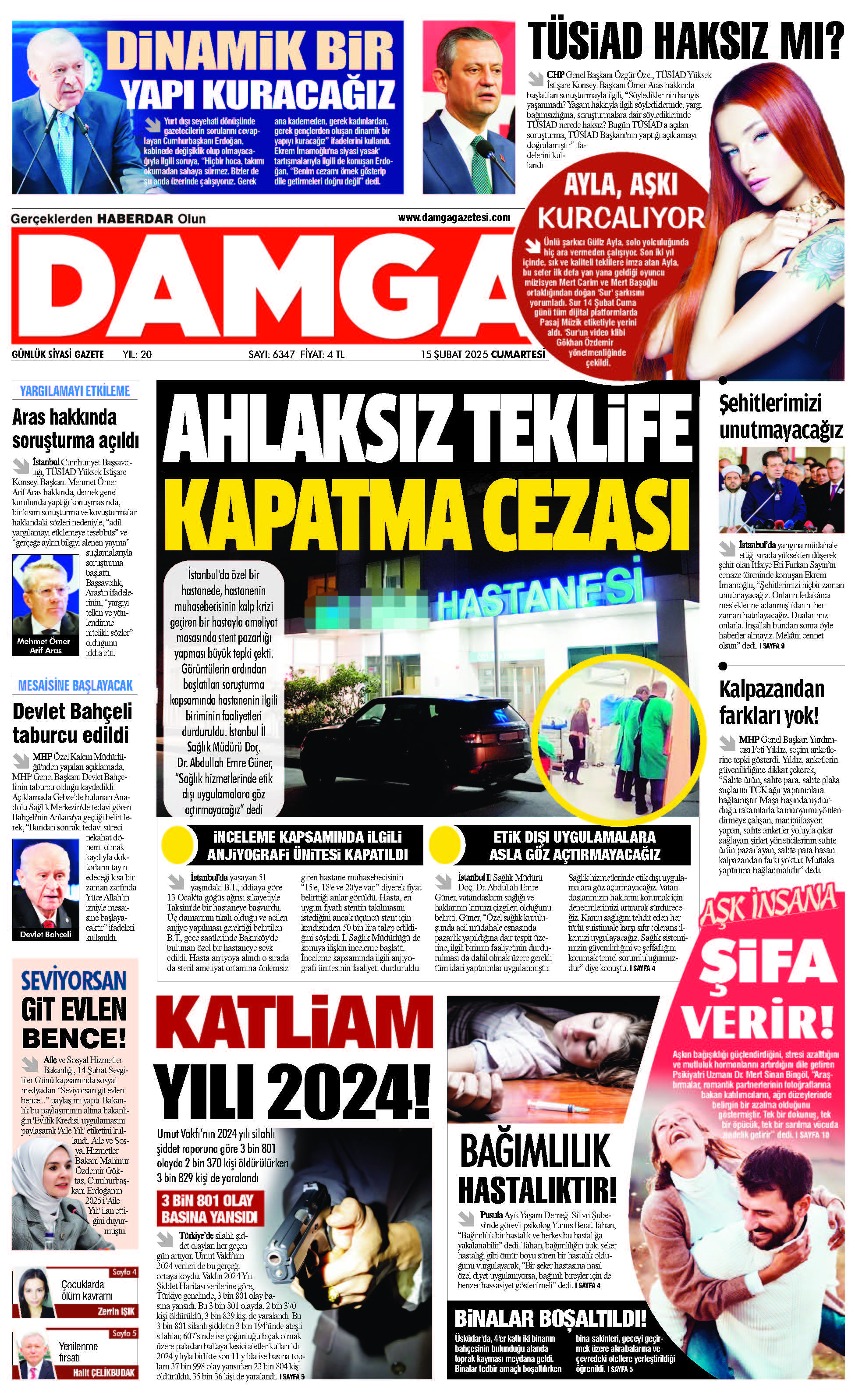 https://www.damgagazetesi.com/DAMGA 15 Şubat 2025 Cumartesi Sayfaları