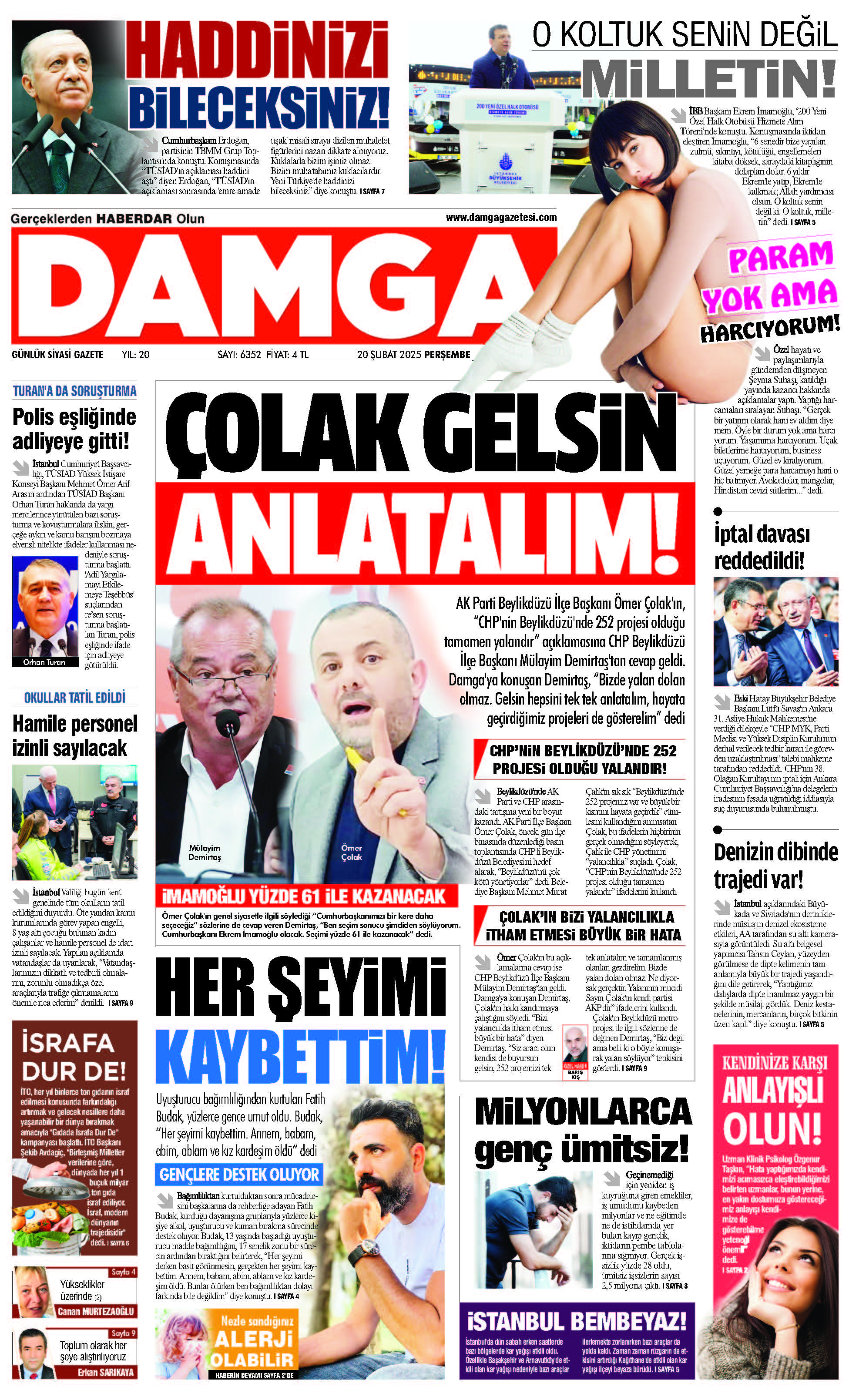 https://www.damgagazetesi.com/DAMGA 20 Şubat 2025 Perşembe Sayfaları