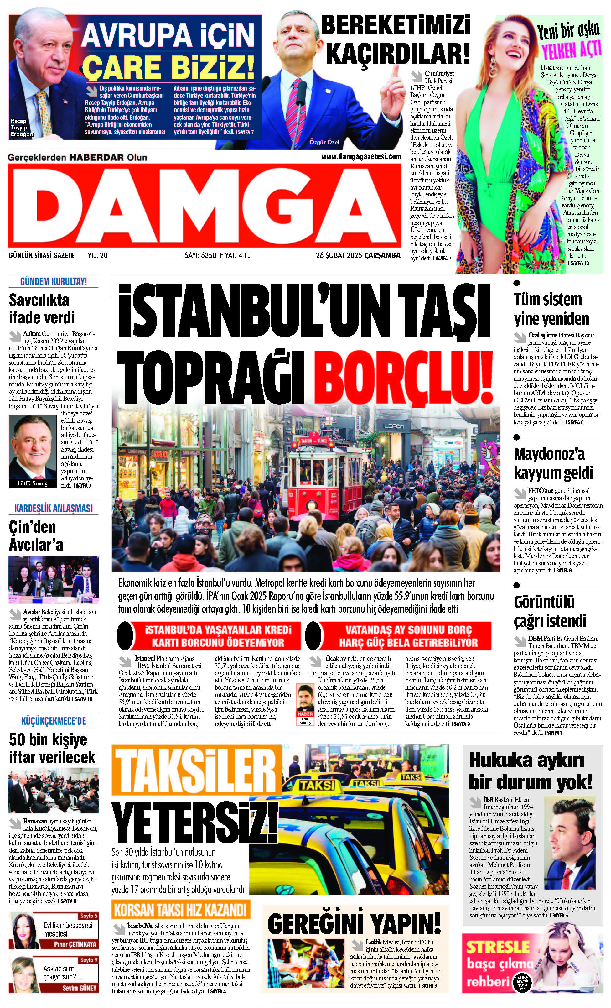 https://www.damgagazetesi.com/DAMGA 26 Şubat 2025 Çarşamba Sayfaları