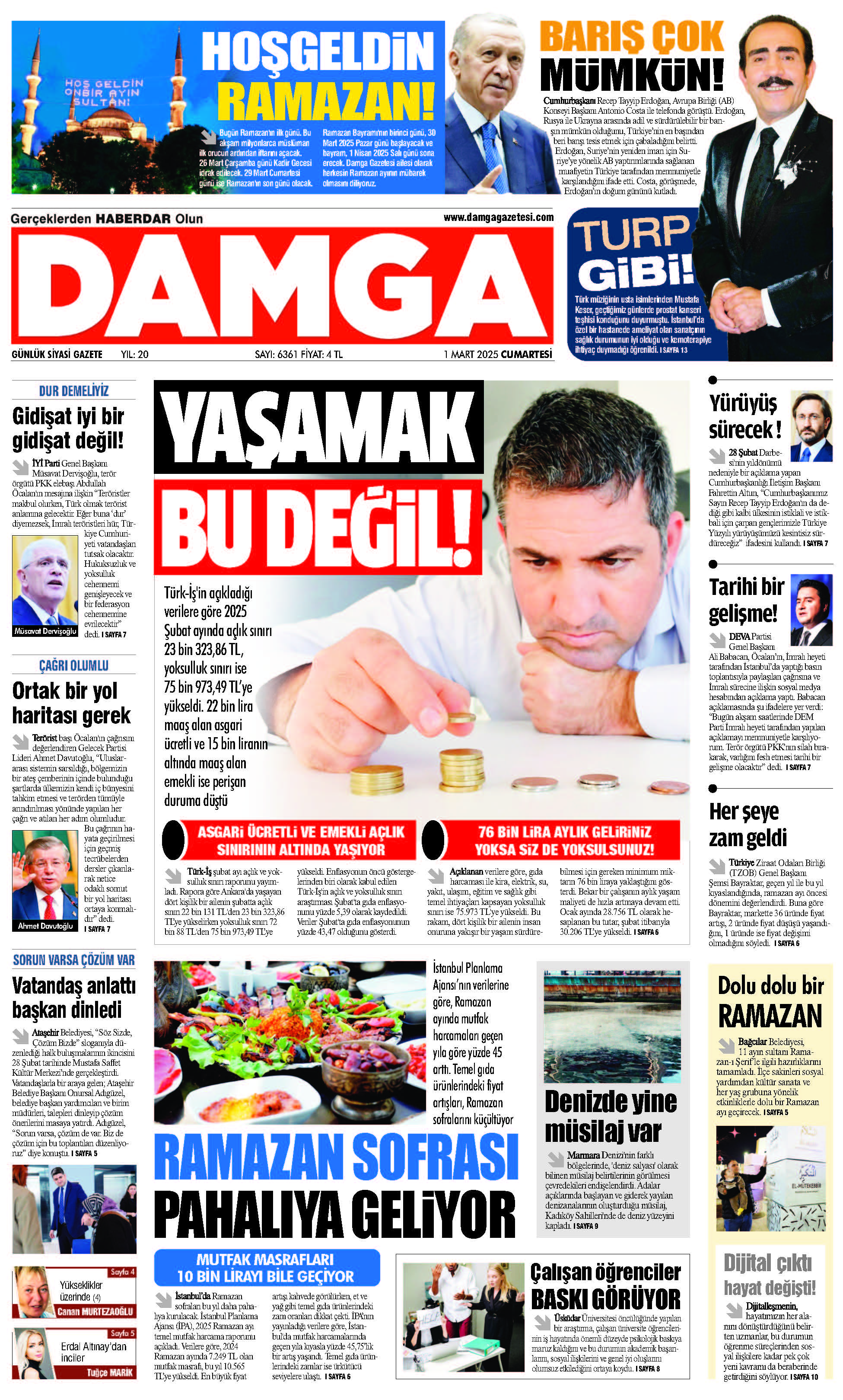 https://www.damgagazetesi.com/DAMGA 01 Mart 2025 Cumartesi Sayfaları