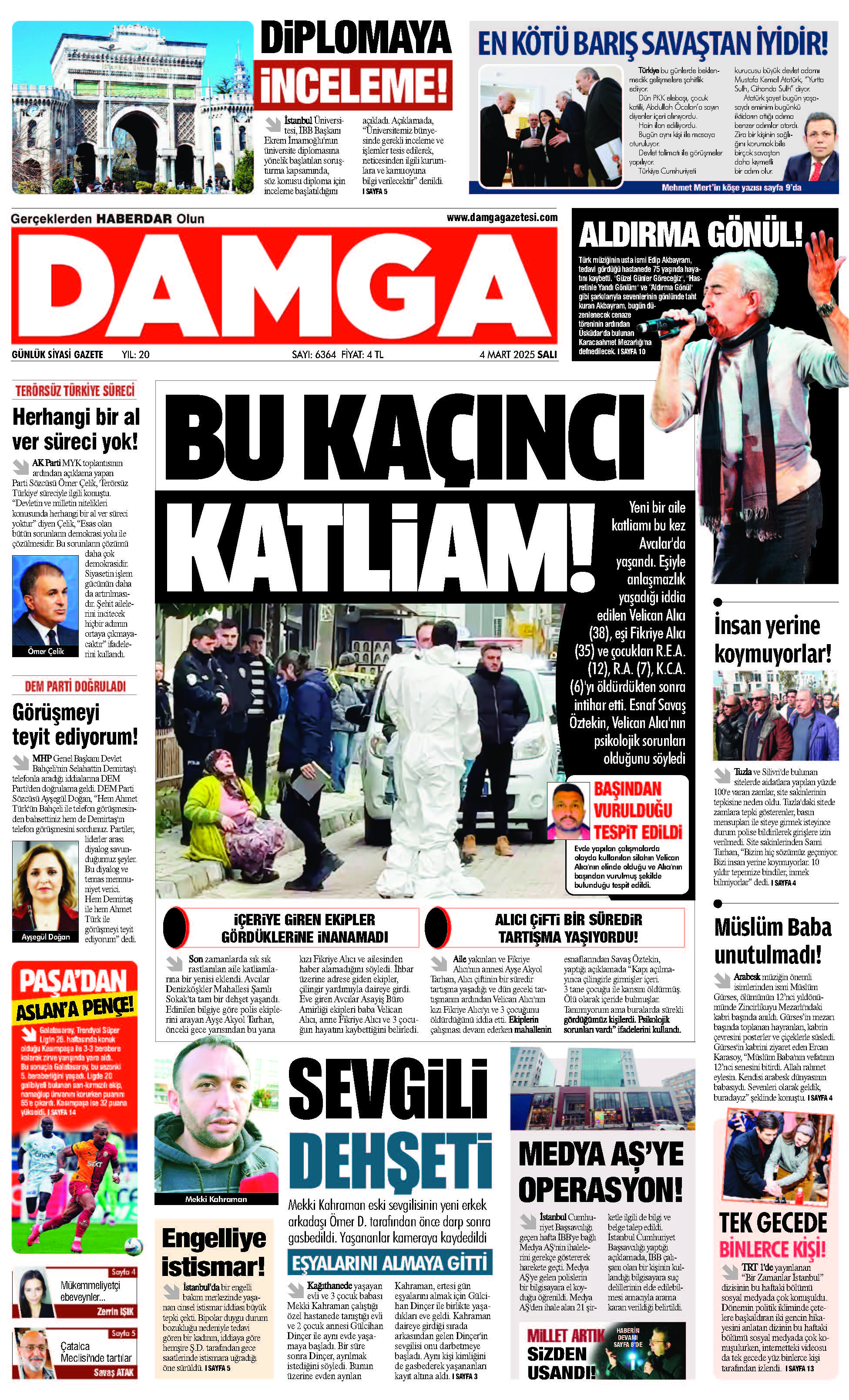 https://www.damgagazetesi.com/DAMGA 04 Mart 2025 Salı Sayfaları
