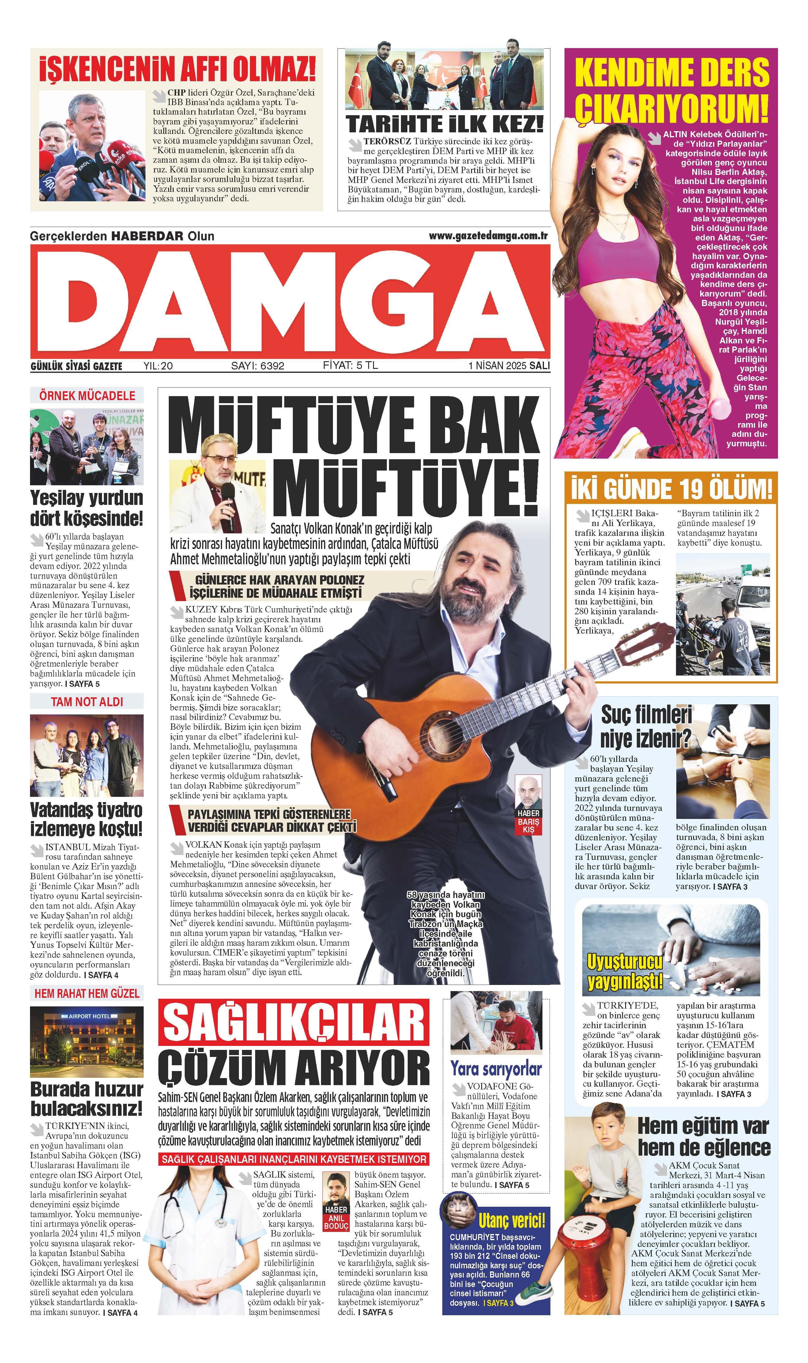 https://www.damgagazetesi.com/DAMGA 01 Nisan 2025 Salı Sayfaları