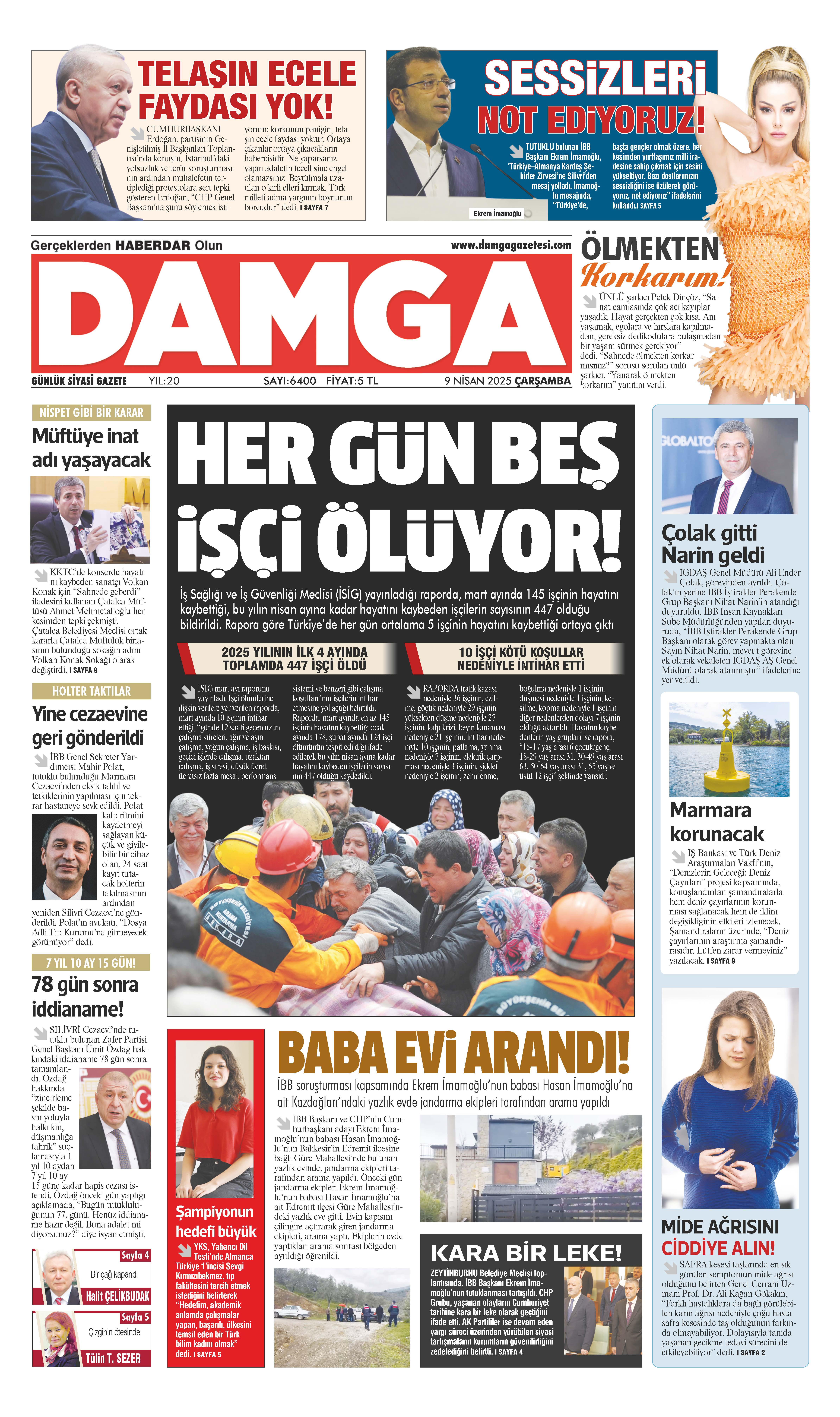 https://www.damgagazetesi.com/DAMGA 09 Nisan 2025 Çarşamba Sayfaları