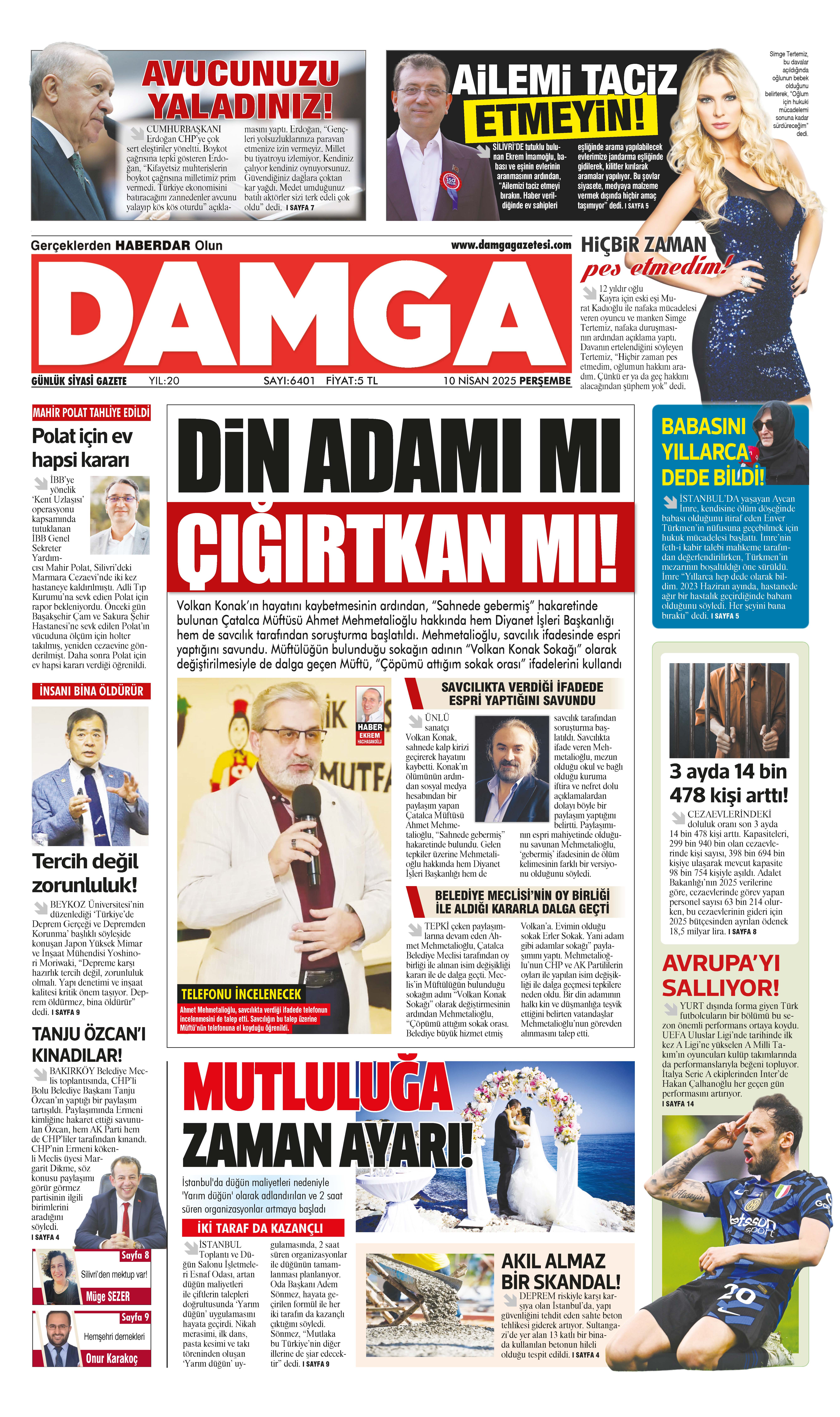 https://www.damgagazetesi.com/DAMGA 10 Nisan 2025 Perşembe Sayfaları