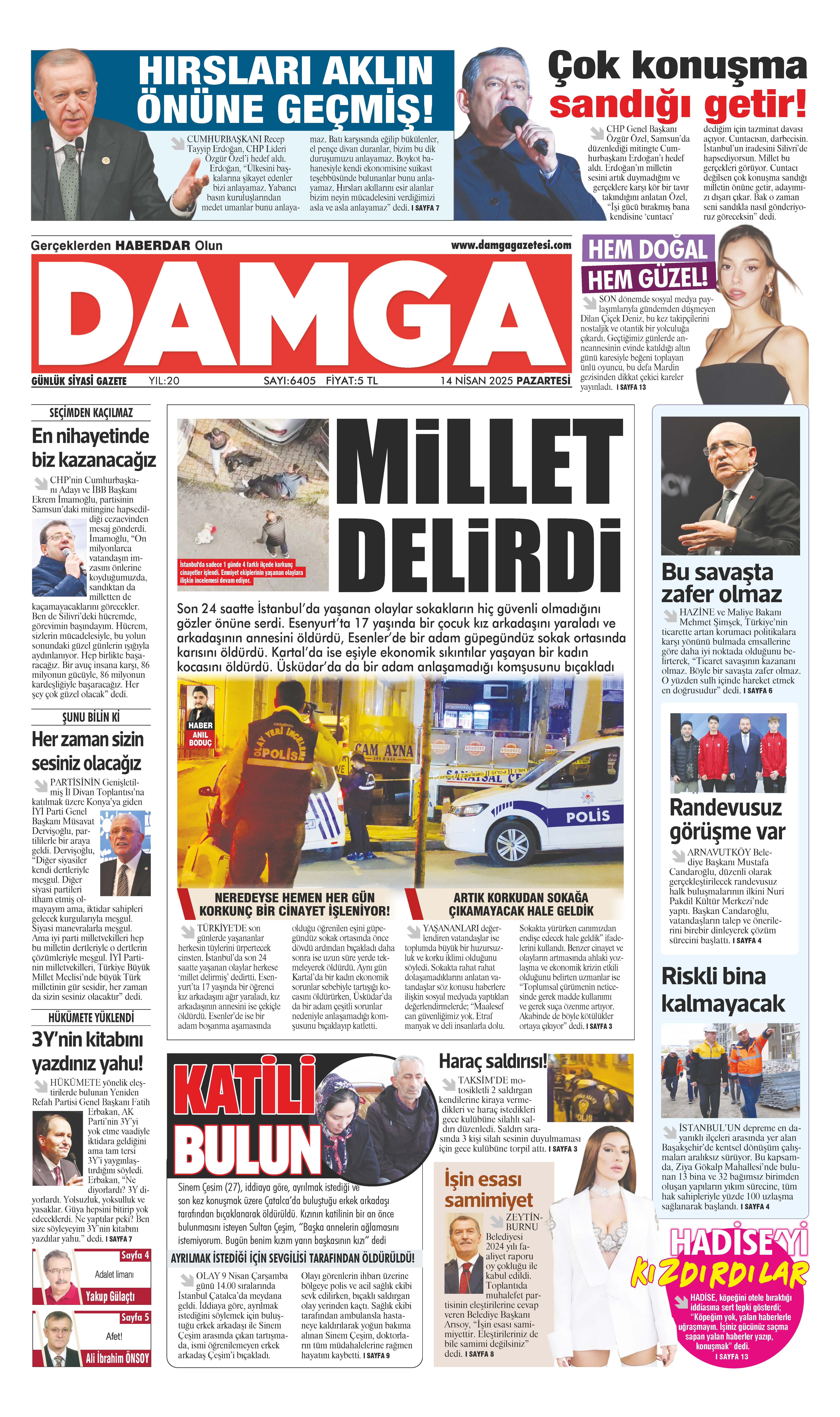 https://www.damgagazetesi.com/DAMGA 14 Nisan 2025 Pazartesi Sayfaları
