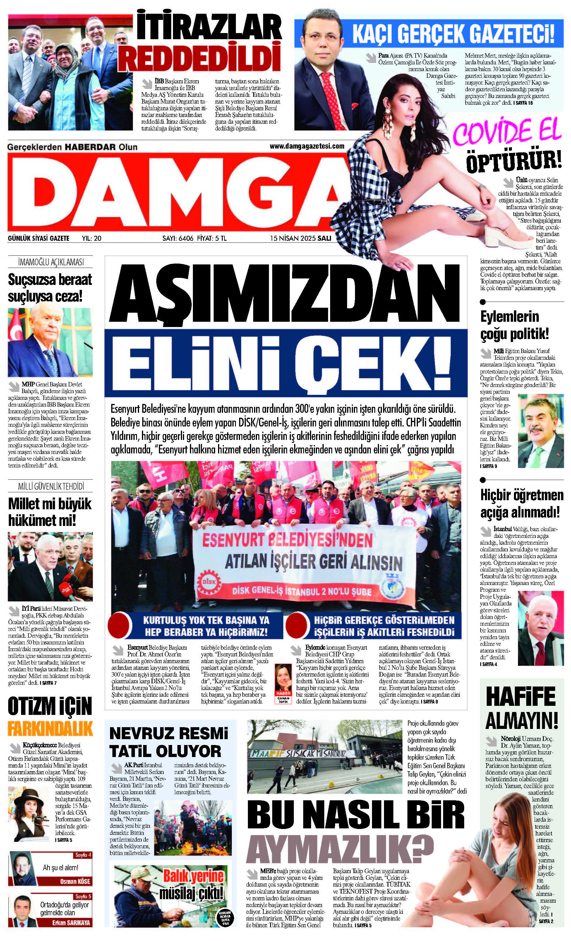 https://www.damgagazetesi.com/DAMGA 15 Nisan 2025 Salı Sayfaları