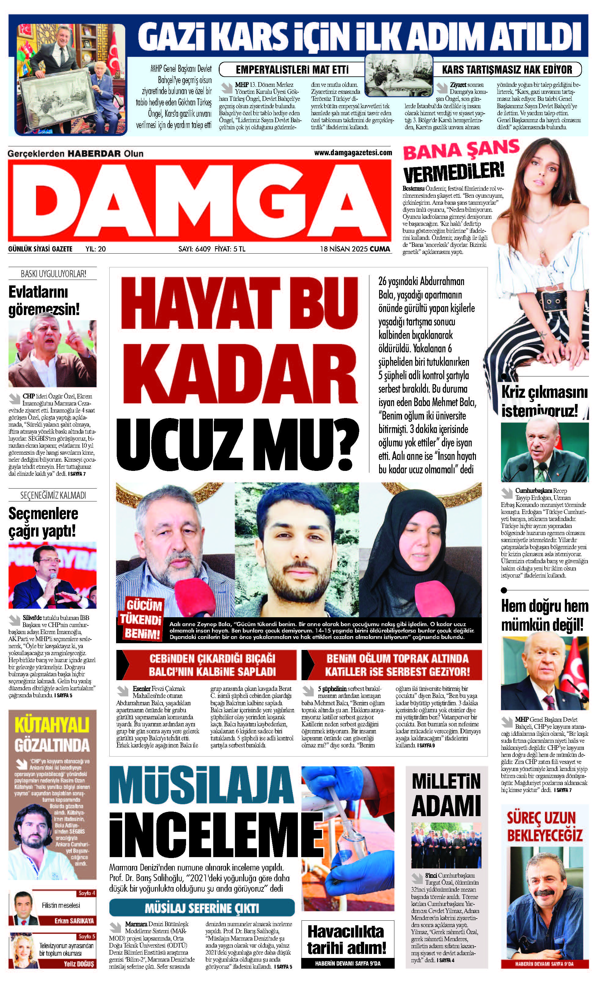 https://www.damgagazetesi.com/DAMGA 18 Nisan 2025 Cuma Sayfaları