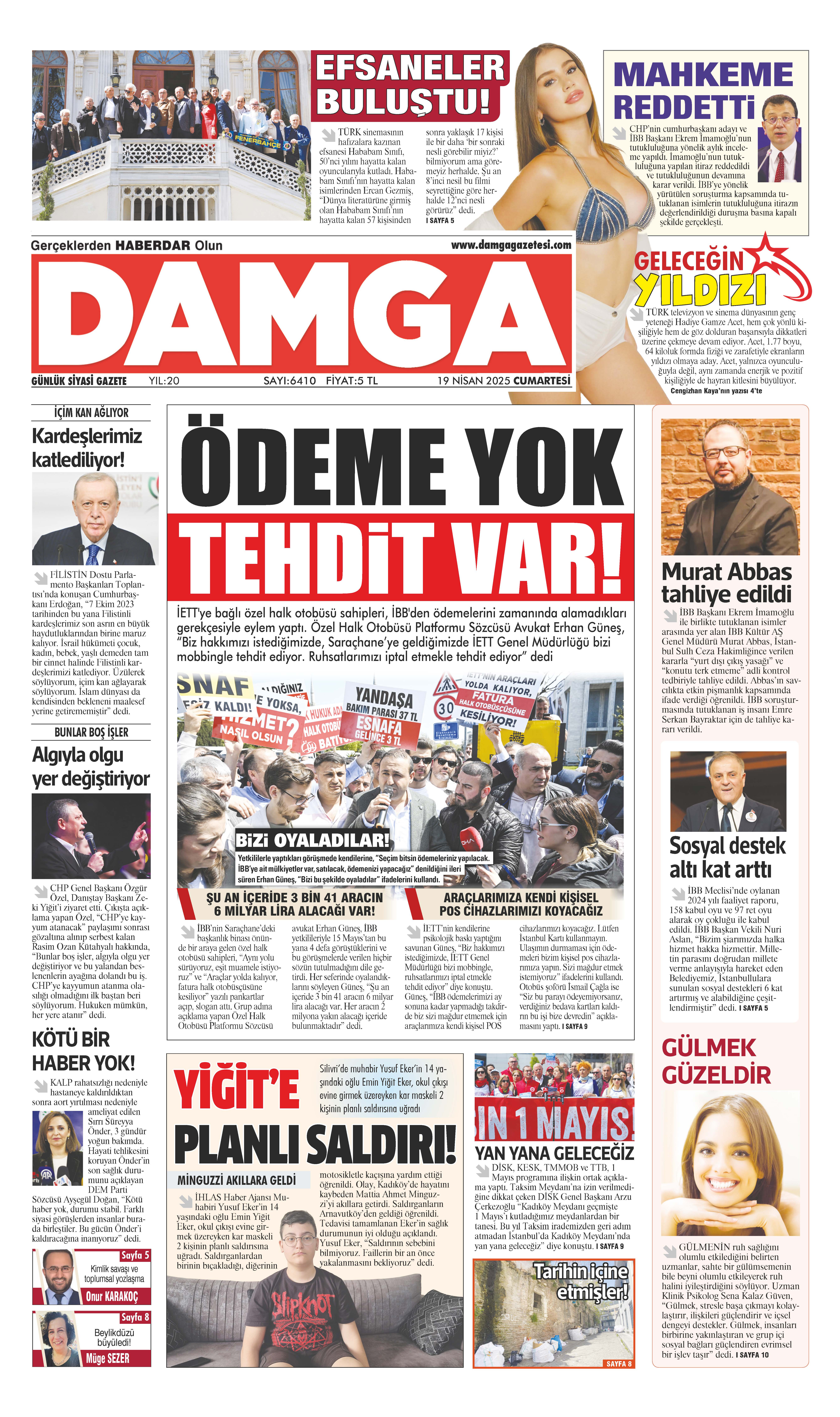 https://www.damgagazetesi.com/DAMGA 19 Nisan 2025 Cumartesi Sayfaları