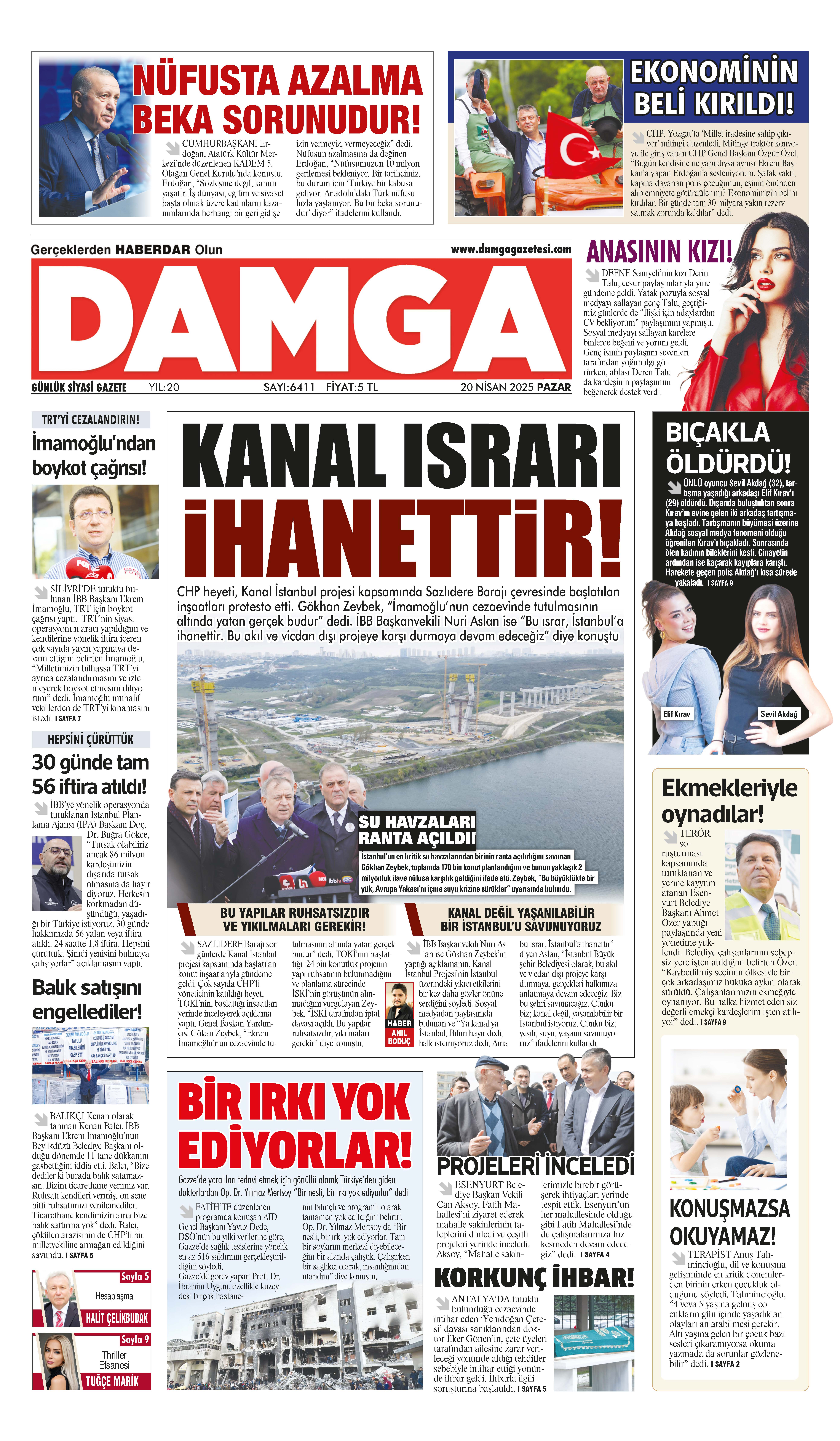 https://www.damgagazetesi.com/DAMGA 20 Nisan 2025 Pazar Sayfaları