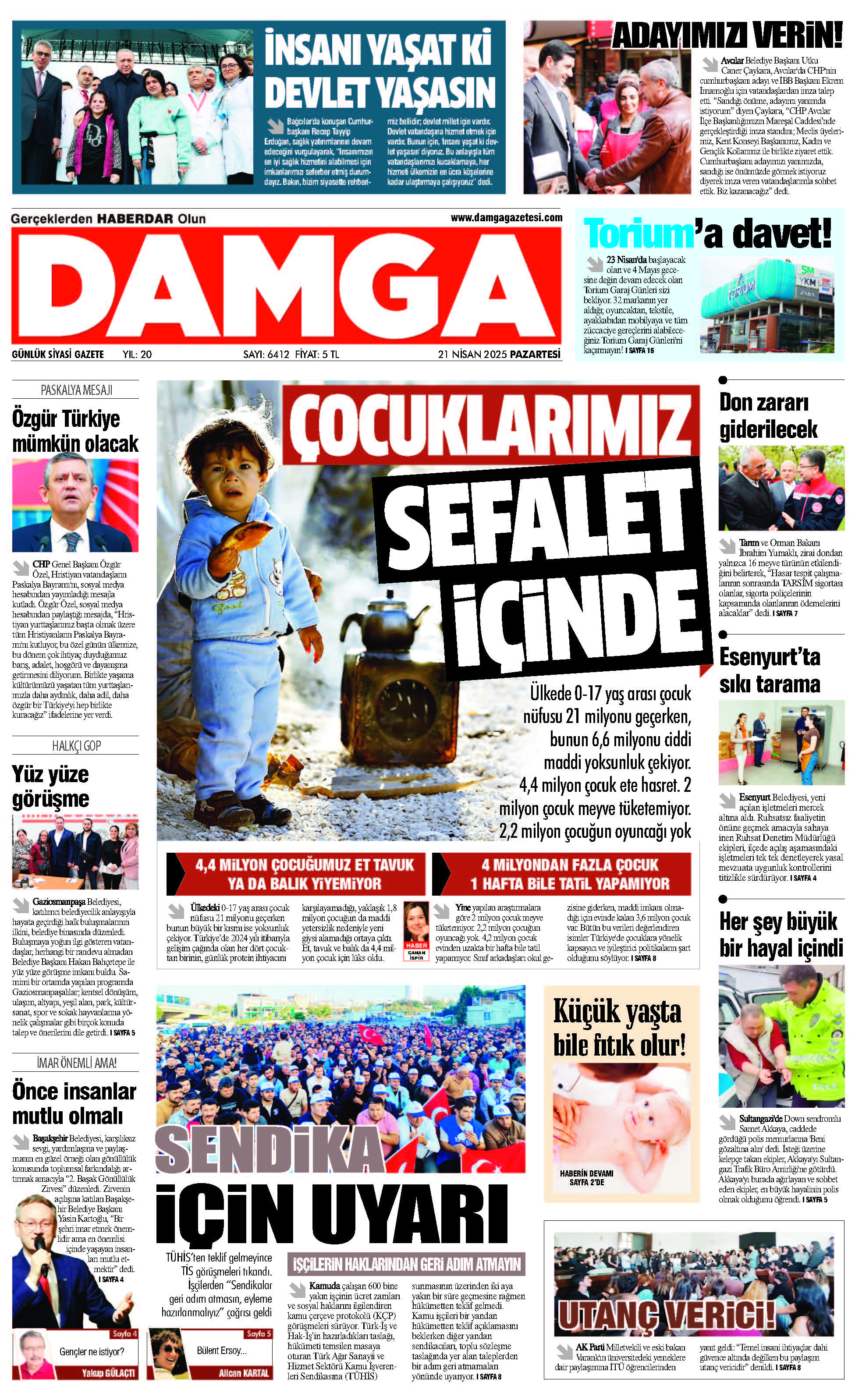 https://www.damgagazetesi.com/DAMGA 21 Nisan 2025 Pazartesi Sayfaları