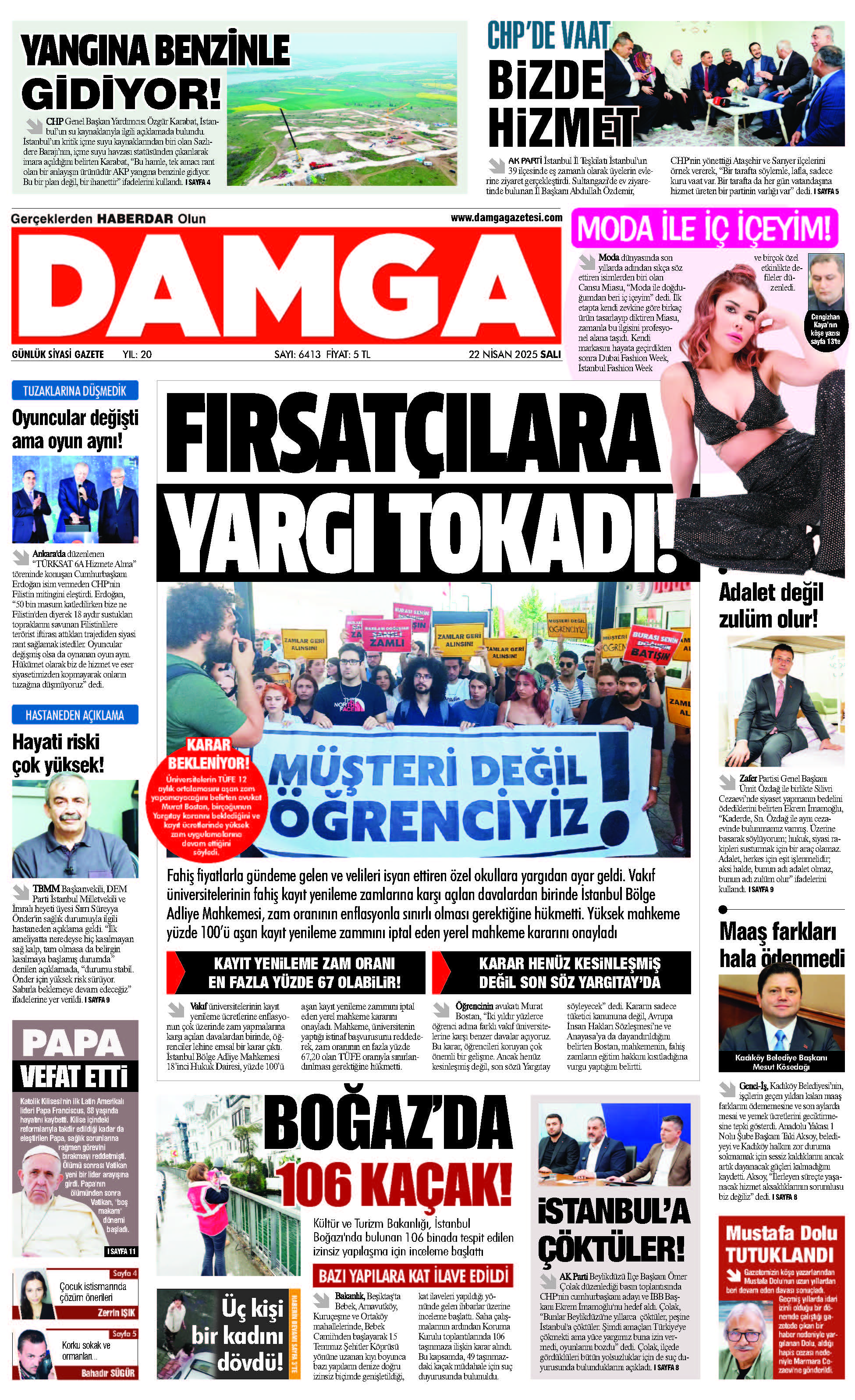 https://www.damgagazetesi.com/DAMGA 22 Nisan 2025 Salı Sayfaları