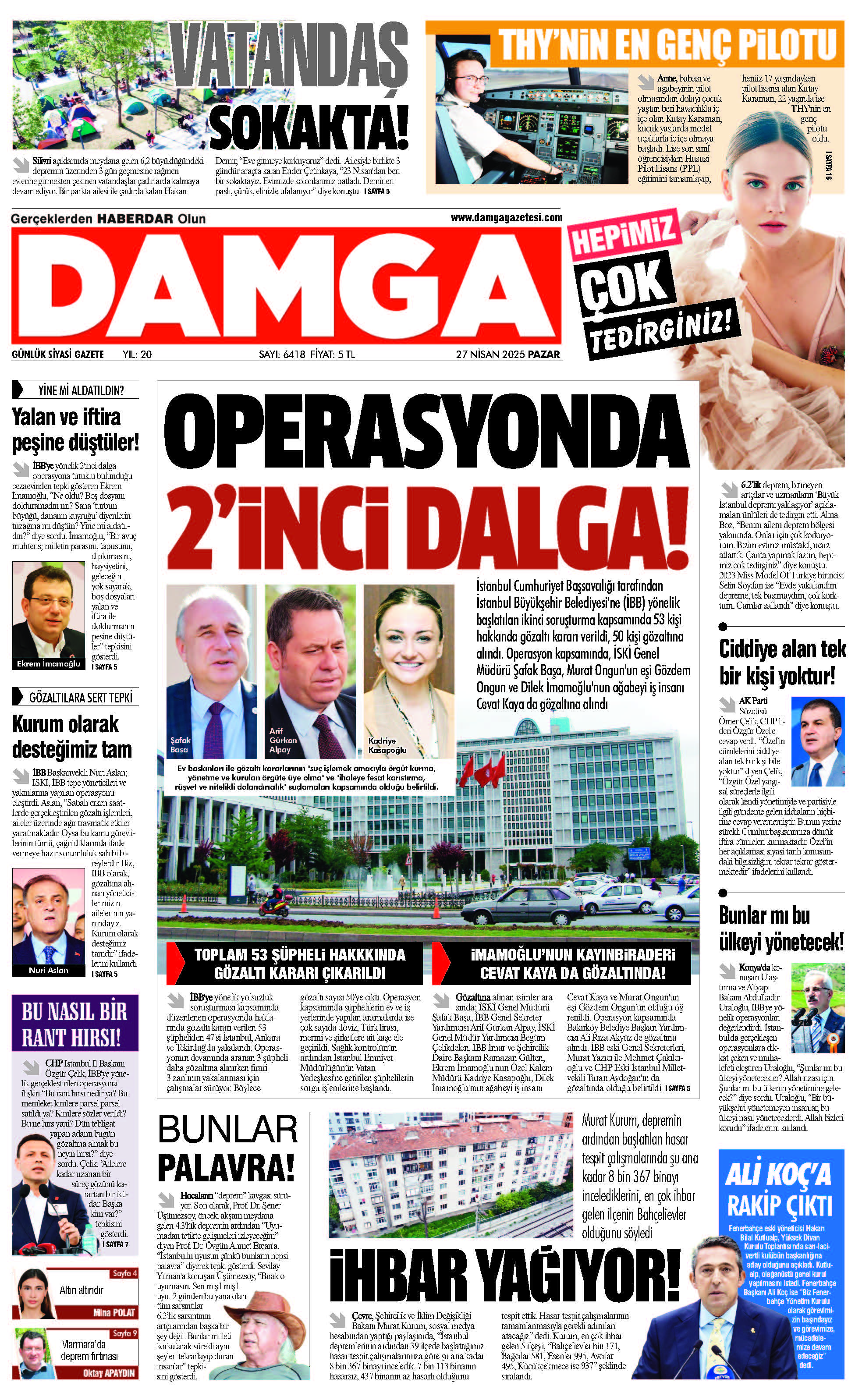 https://www.damgagazetesi.com/DAMGA 27 Nisan 2025 Pazar Sayfaları