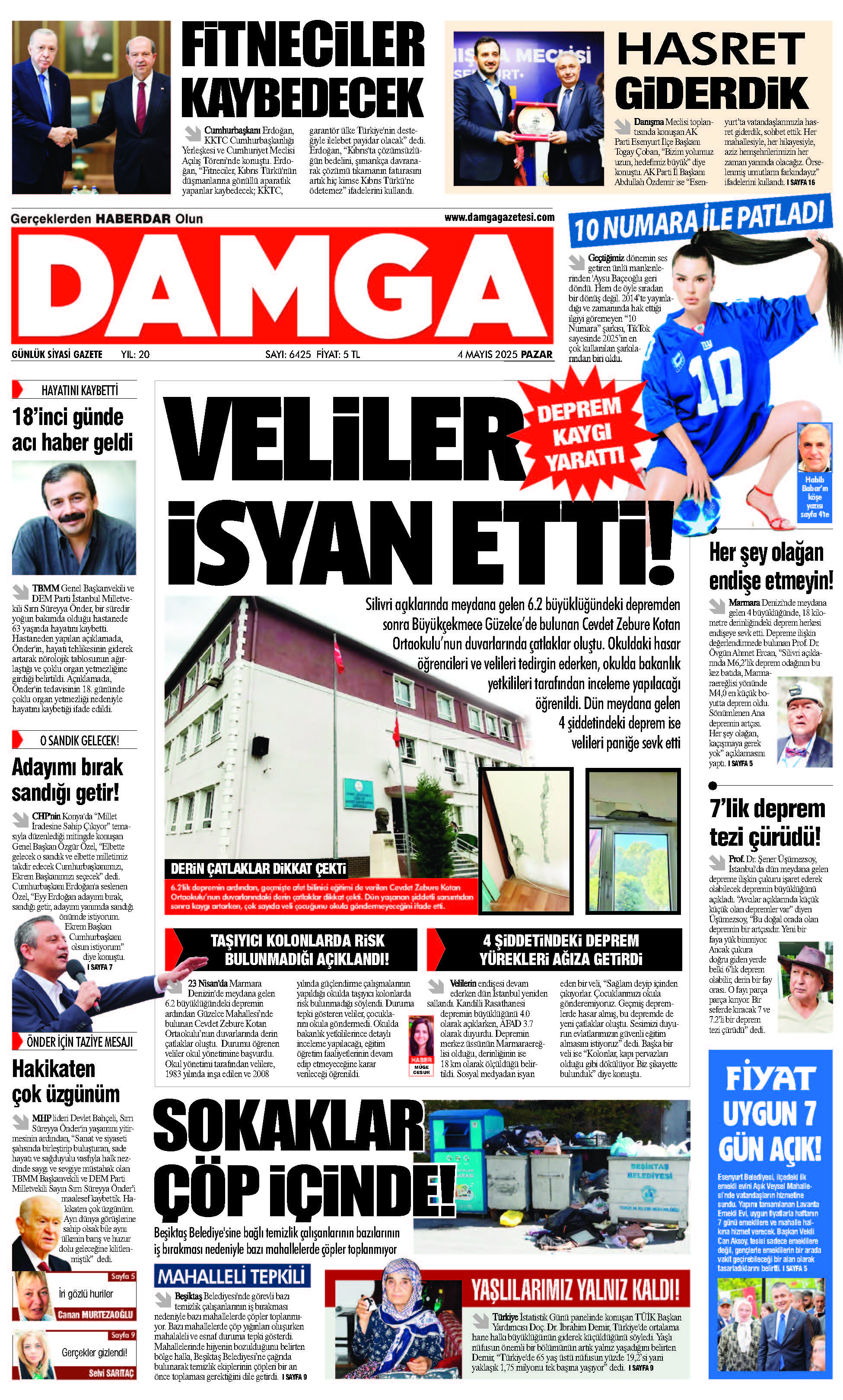 https://www.damgagazetesi.com/DAMGA 4 Mayıs 2025 Pazar Sayfaları