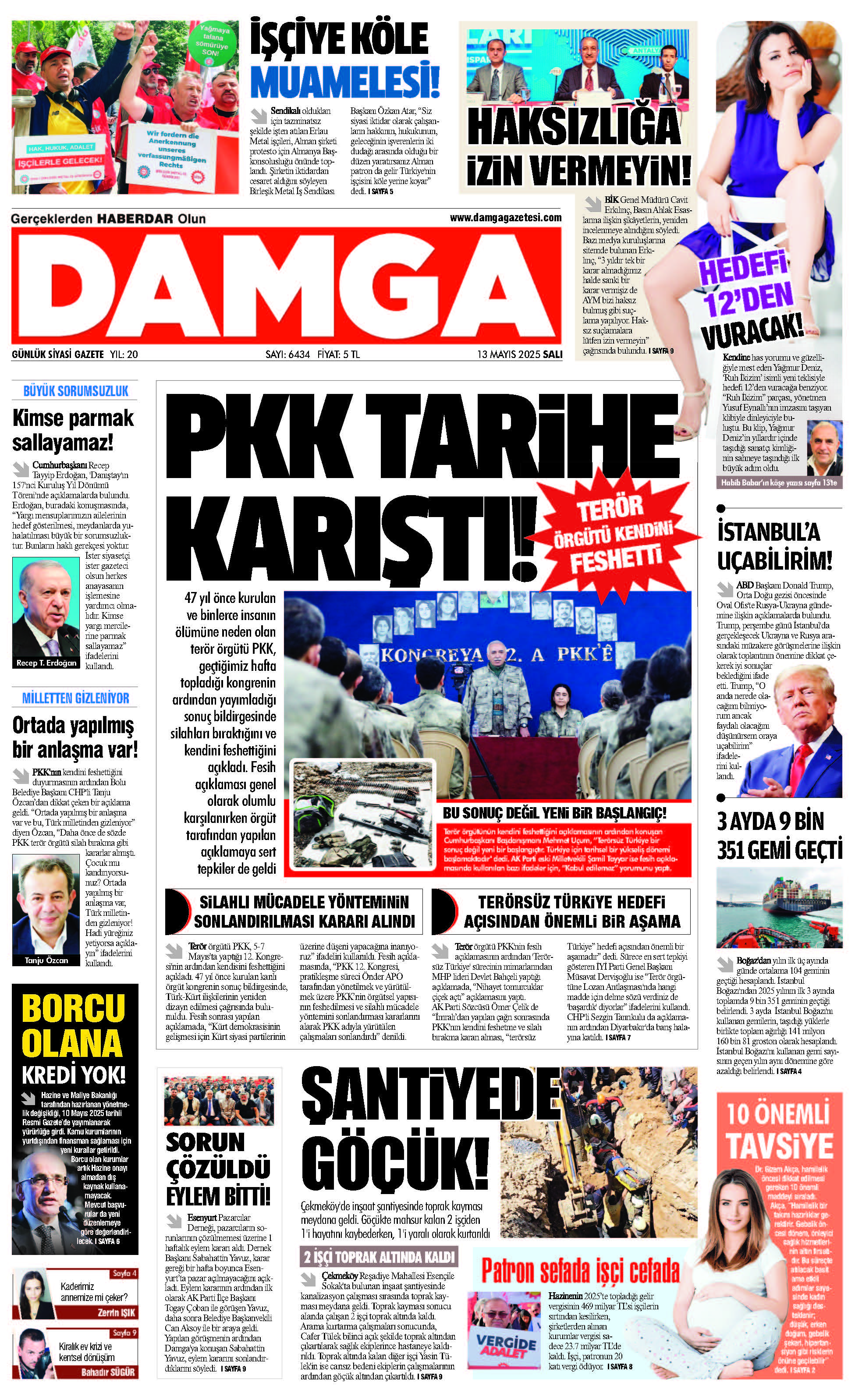 https://www.damgagazetesi.com/DAMGA 13 Mayıs 2025 Salı Sayfaları