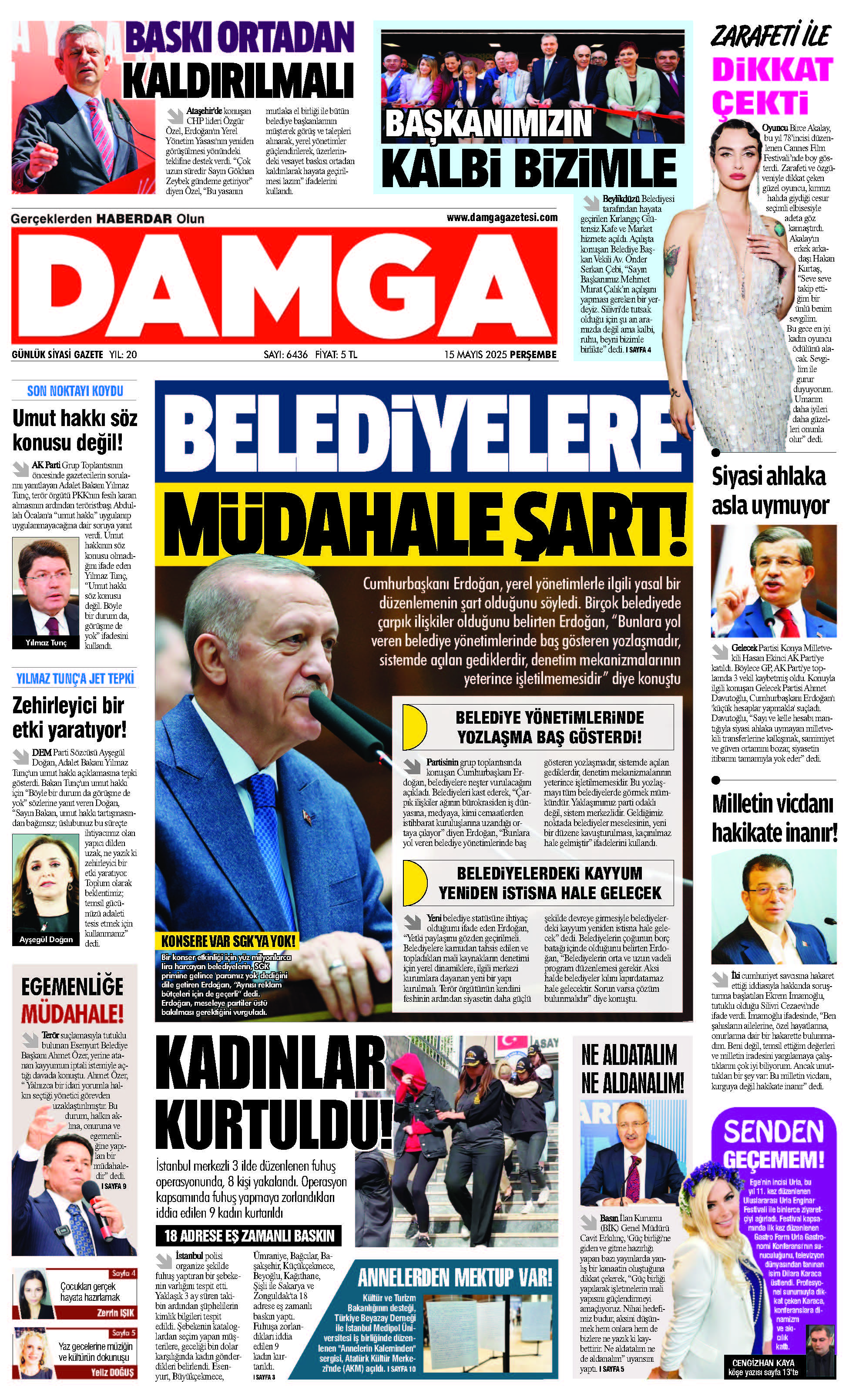 https://www.damgagazetesi.com/DAMGA 15 Mayıs 2025 Perşembe Sayfaları