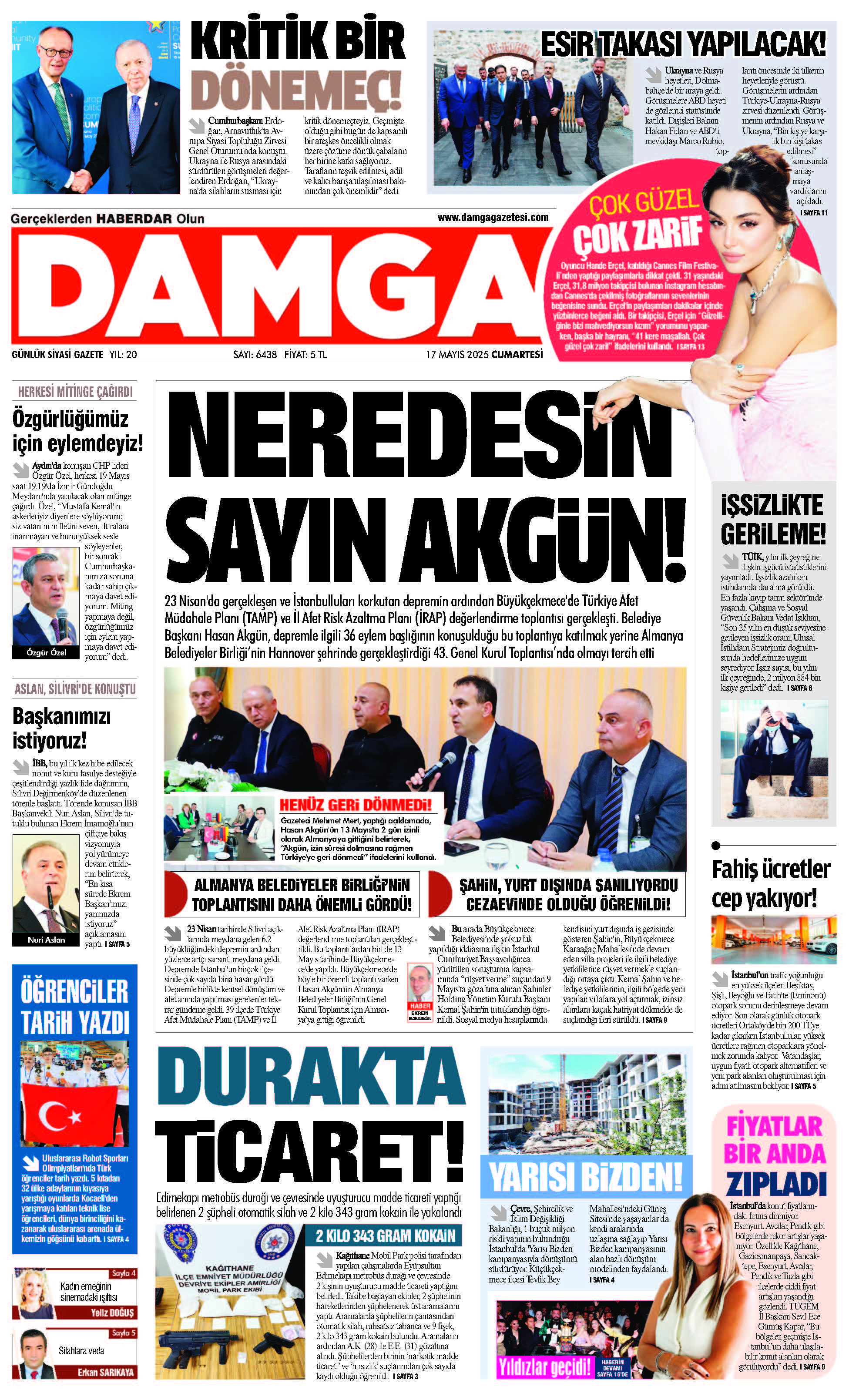 https://www.damgagazetesi.com/DAMGA 17 Mayıs 2025 Cumartesi Sayfaları