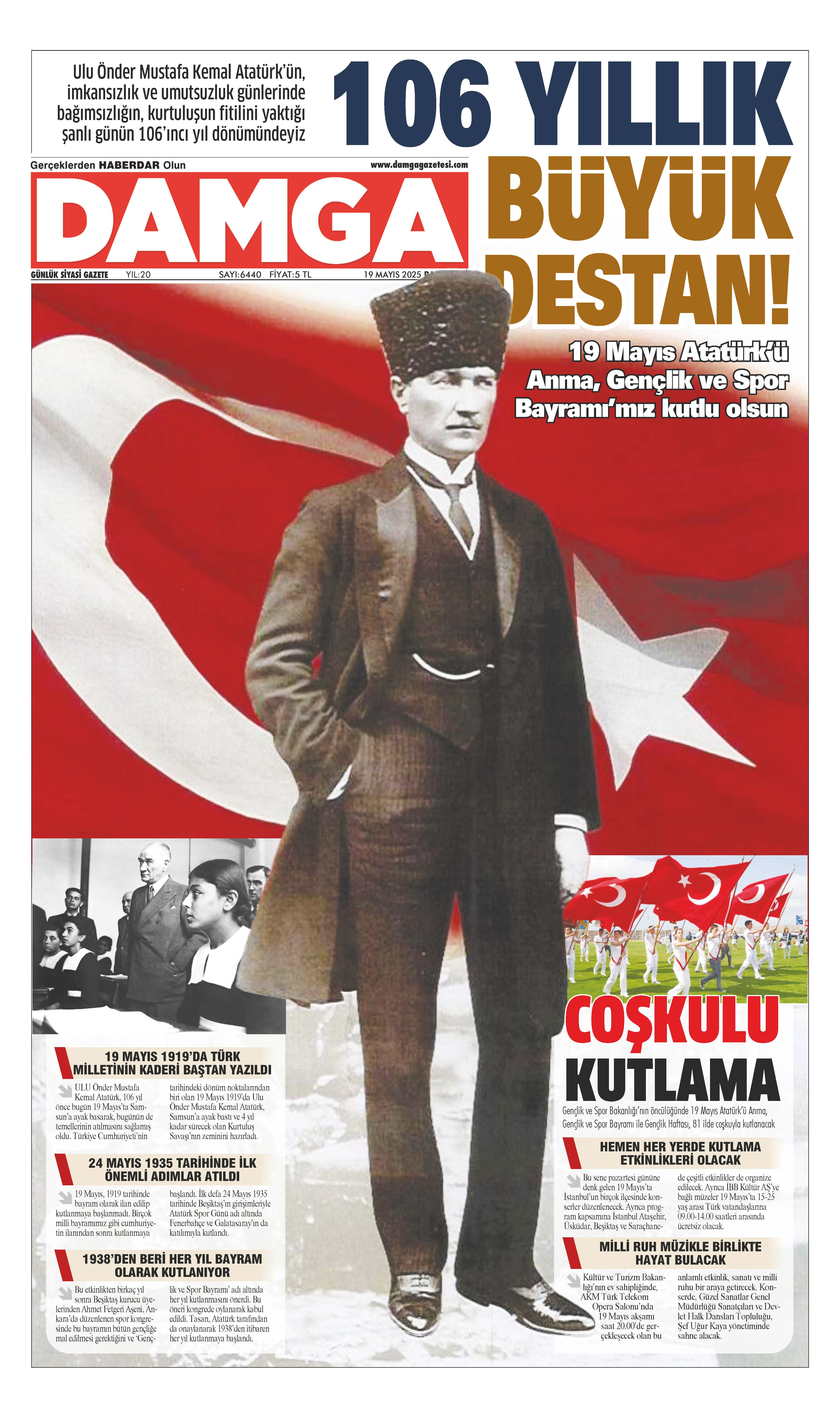 https://www.damgagazetesi.com/DAMGA 19 Mayıs 2025 Pazartesi Sayfaları