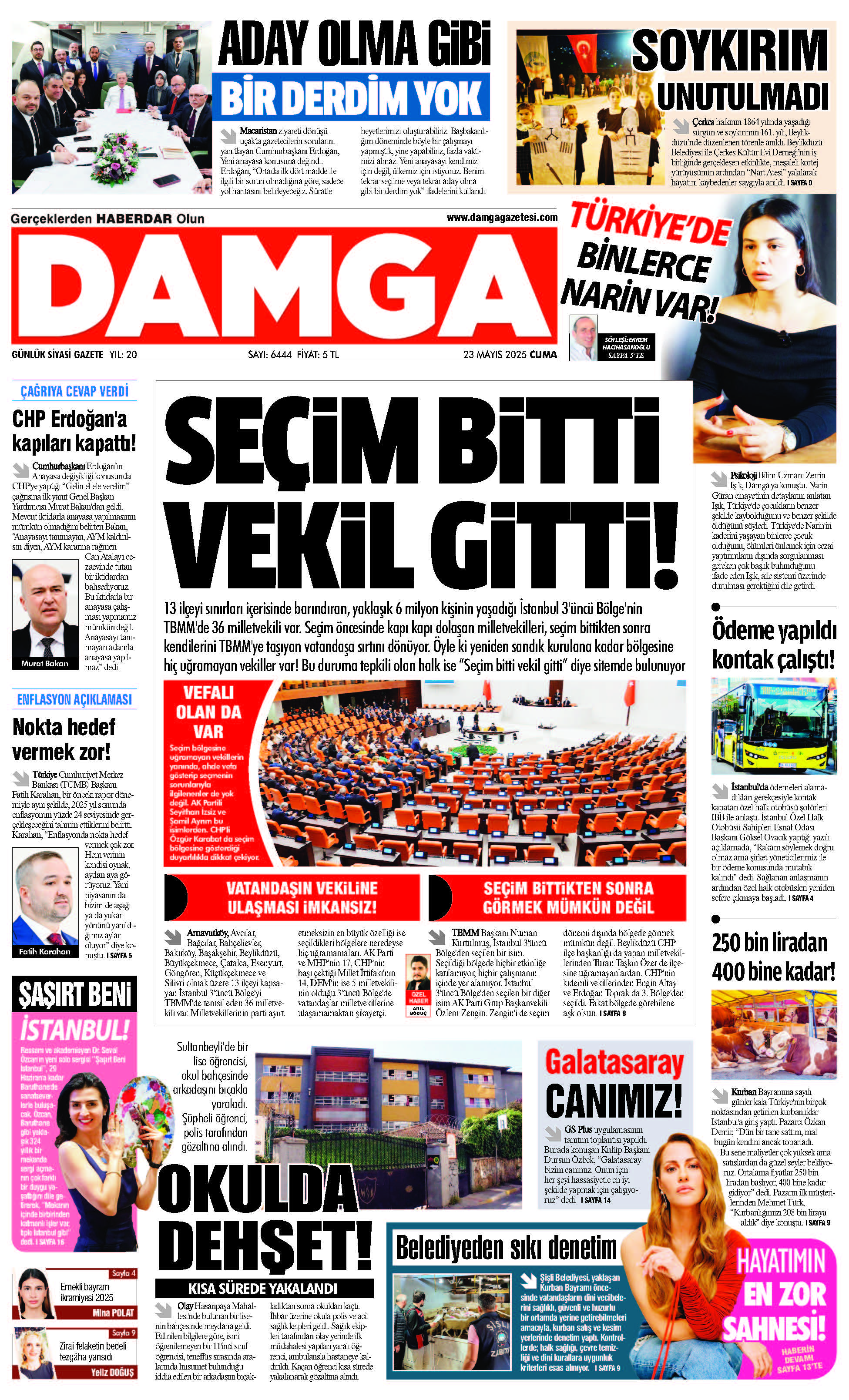 https://www.damgagazetesi.com/DAMGA 23 Mayıs 2025Cuma Sayfaları