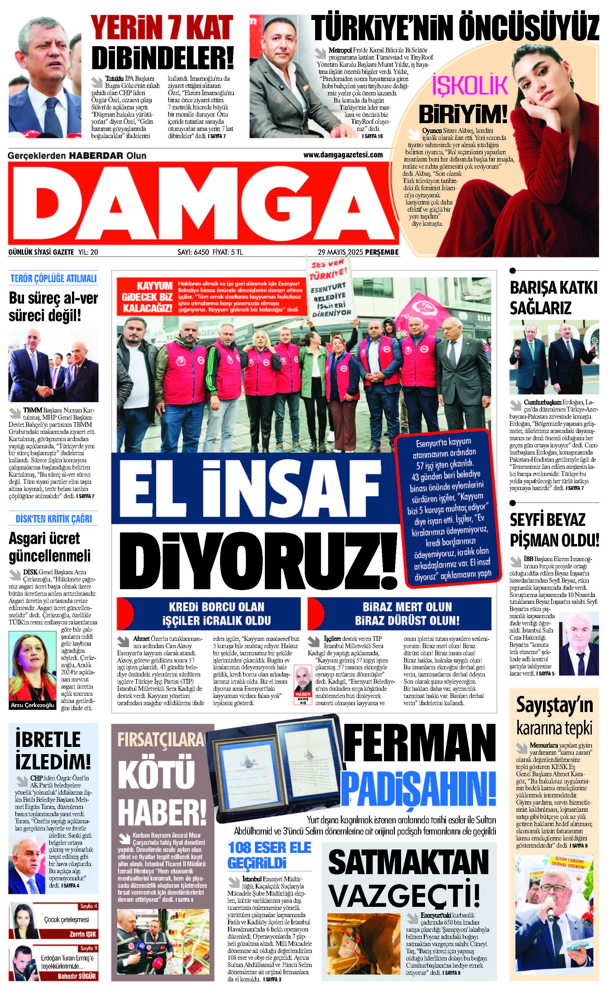 https://www.damgagazetesi.com/DAMGA 29 Mayıs 2025 Perşembe Sayfaları