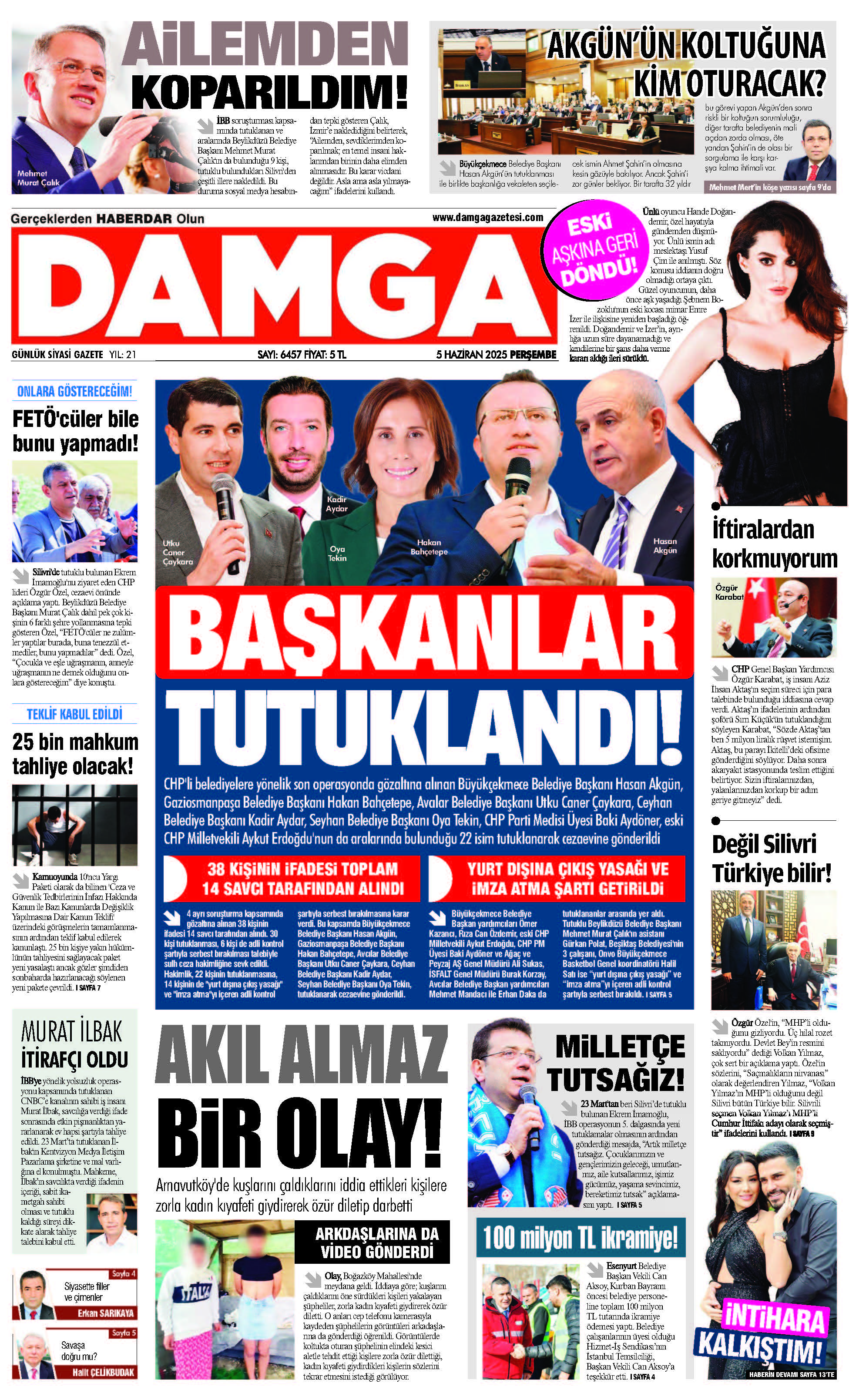 https://www.damgagazetesi.com/DAMGA 05 Haziran 2025 Perşembe Sayfaları