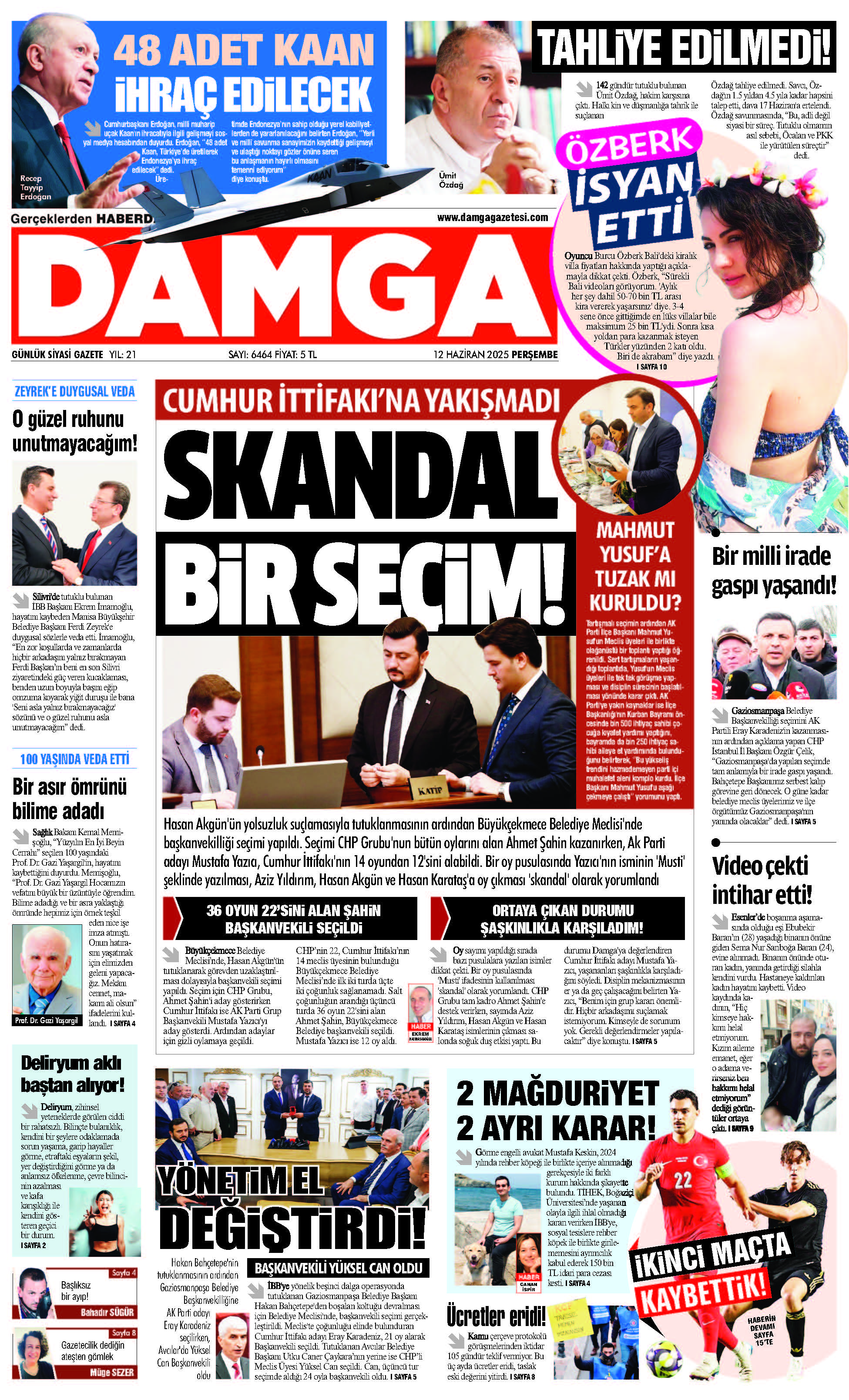 https://www.damgagazetesi.com/DAMGA 12 Haziran 2025 Perşembe Sayfaları