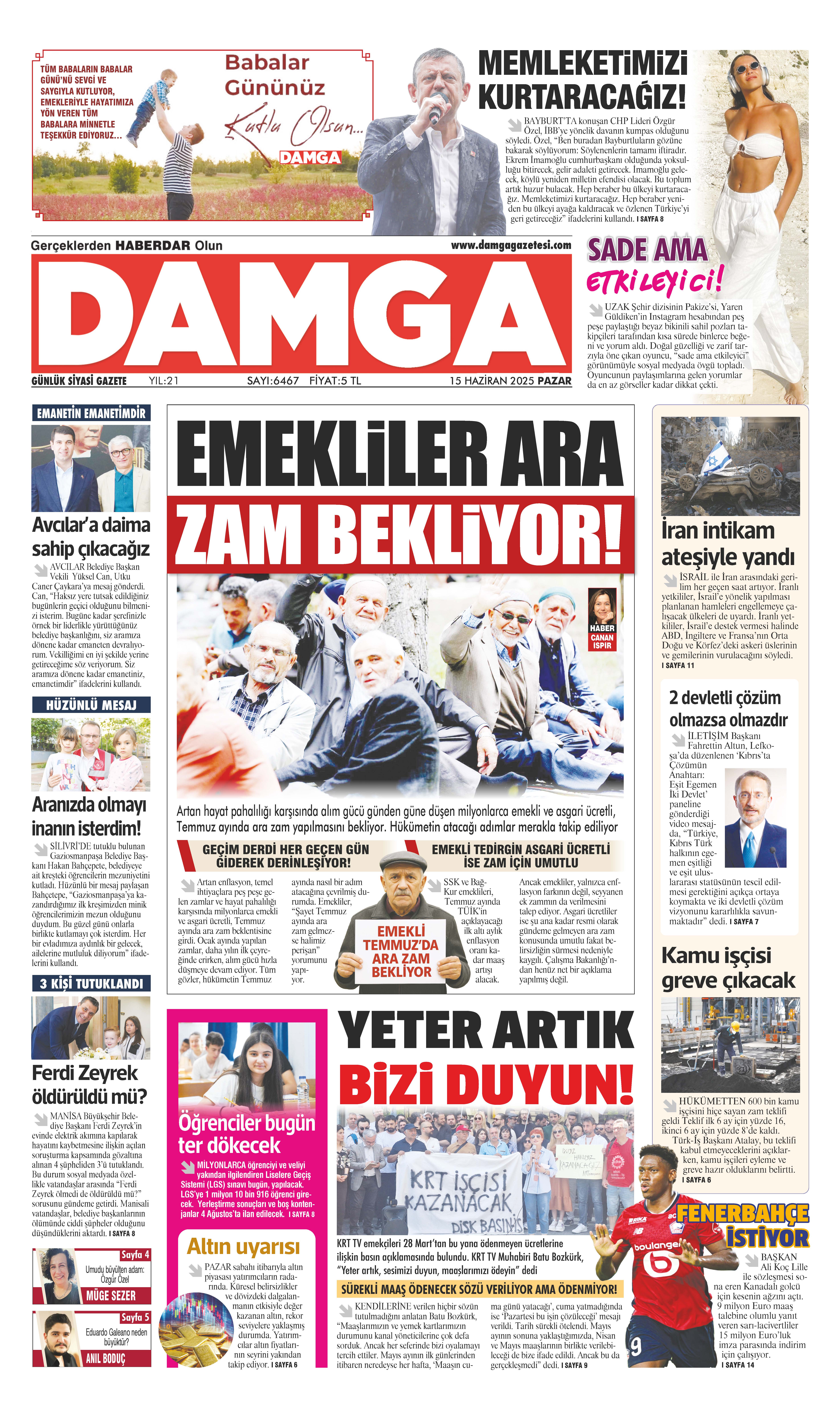 https://www.damgagazetesi.com/DAMGA 15 Haziran 2025 Pazar Sayfaları