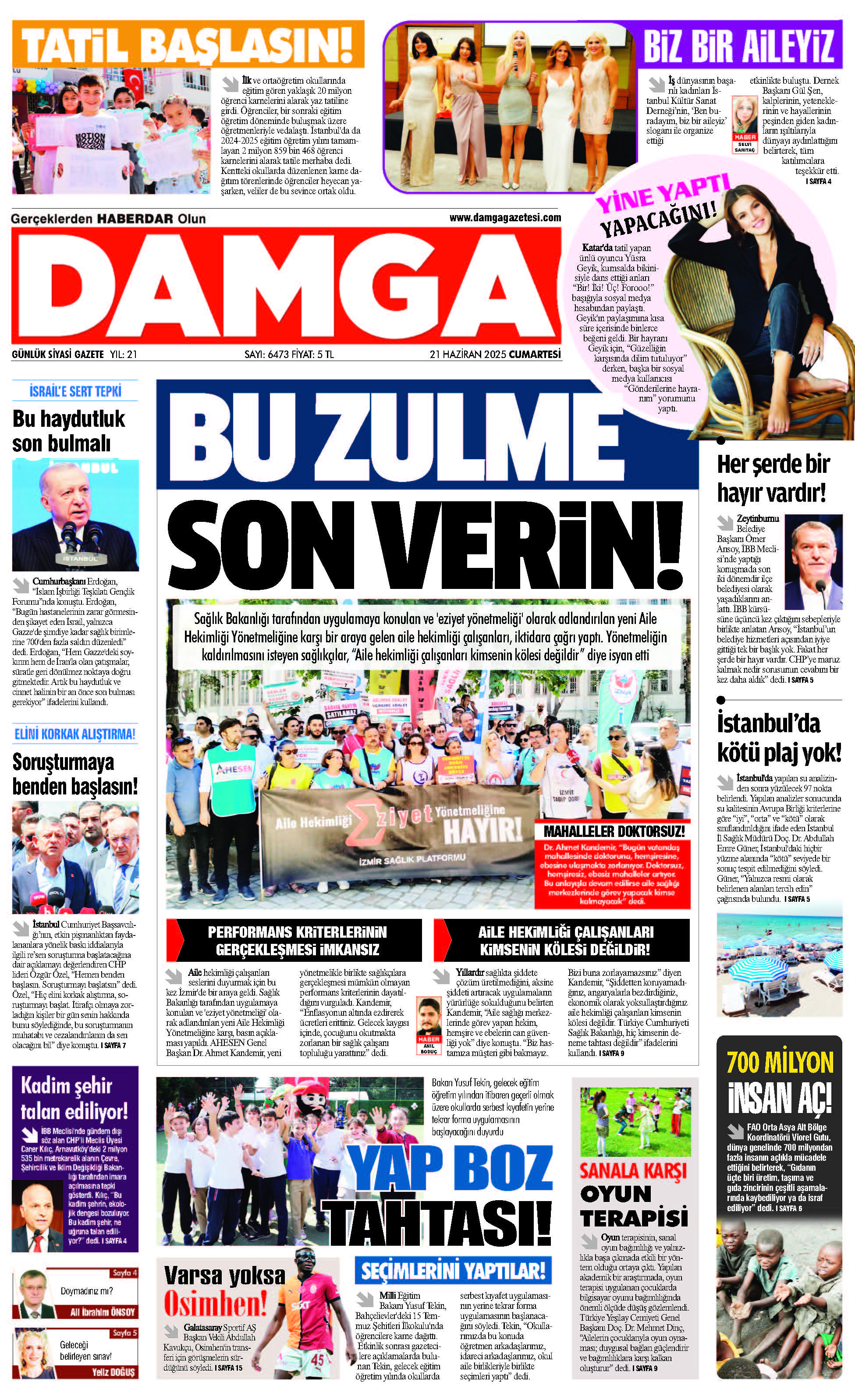 https://www.damgagazetesi.com/DAMGA 21 Haziran 2025 Cumartesi Sayfaları