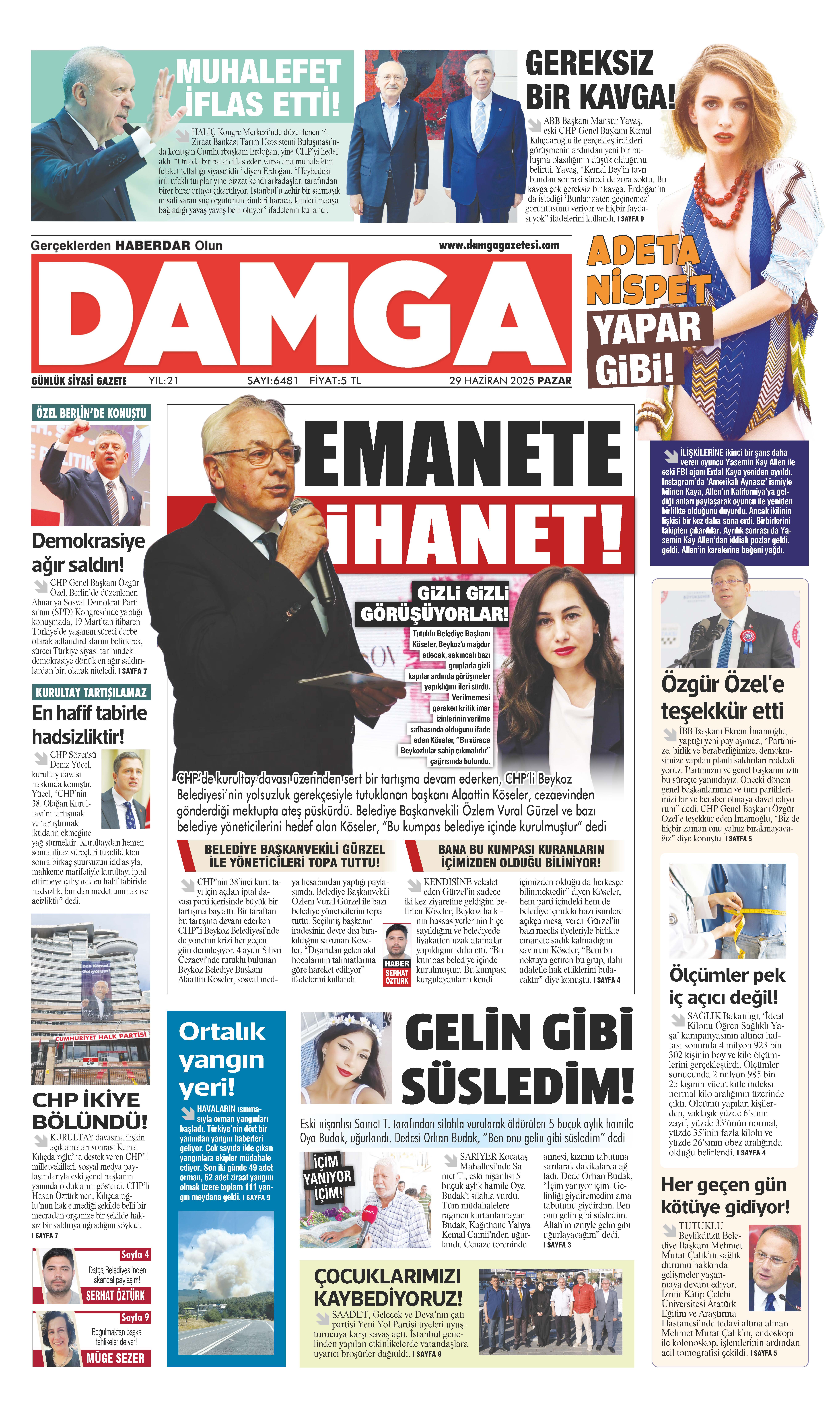 https://www.damgagazetesi.com/DAMGA 29 Haziran 2025 Pazar Sayfaları