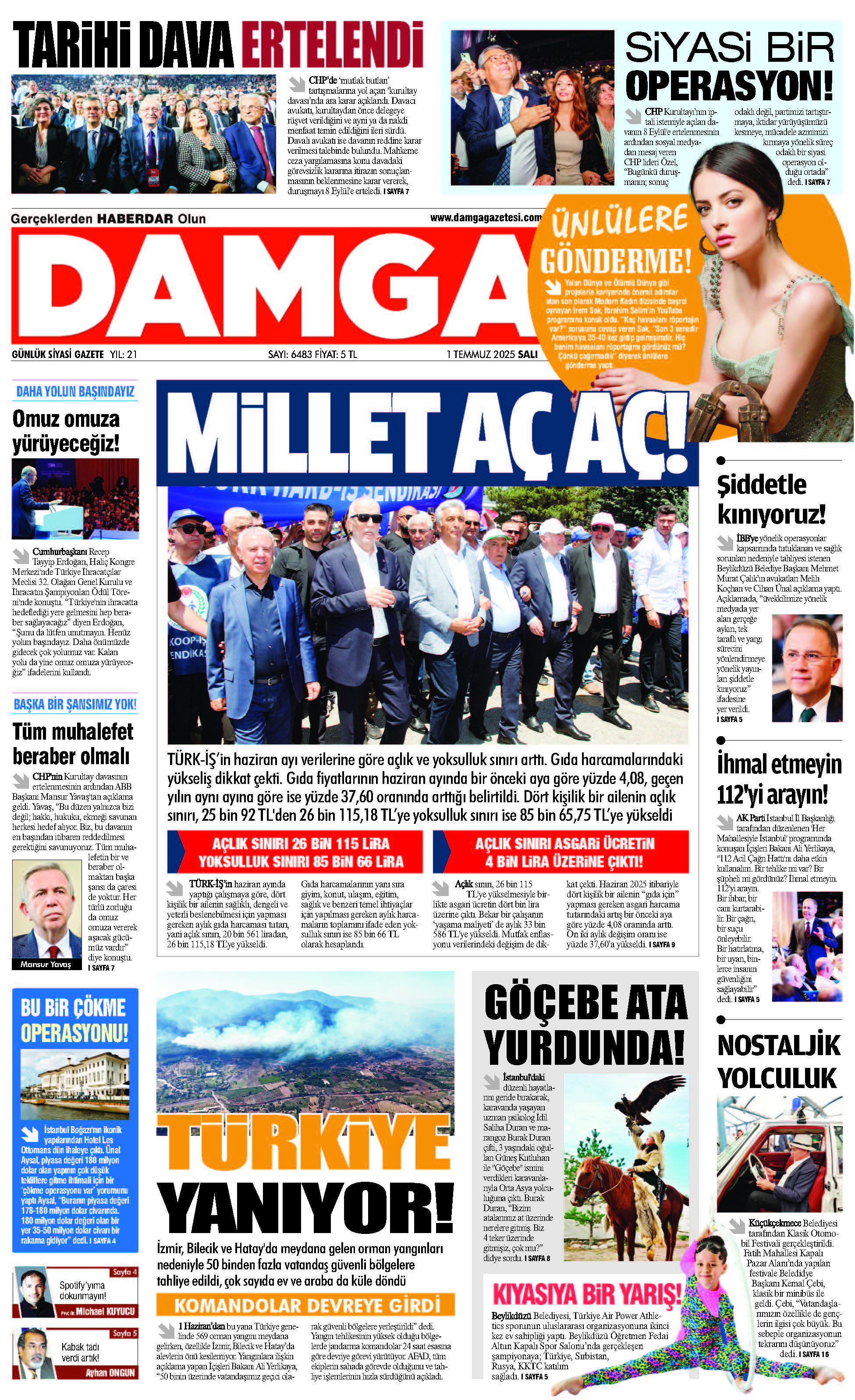 https://www.damgagazetesi.com/DAMGA 1 Temmuz 2025 Salı Sayfaları