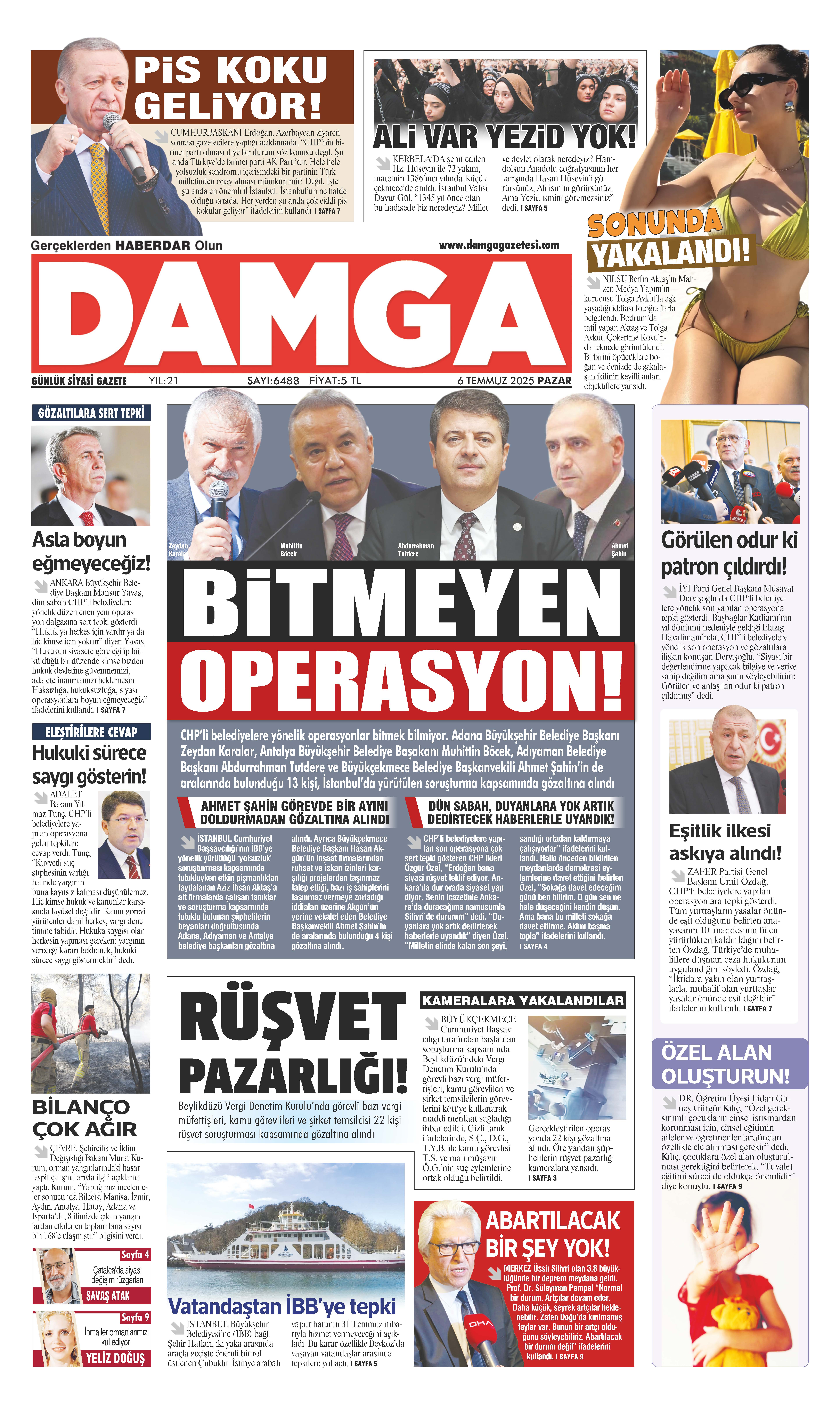 https://www.damgagazetesi.com/DAMGA 6 Temmuz 2025 Pazar Sayfaları