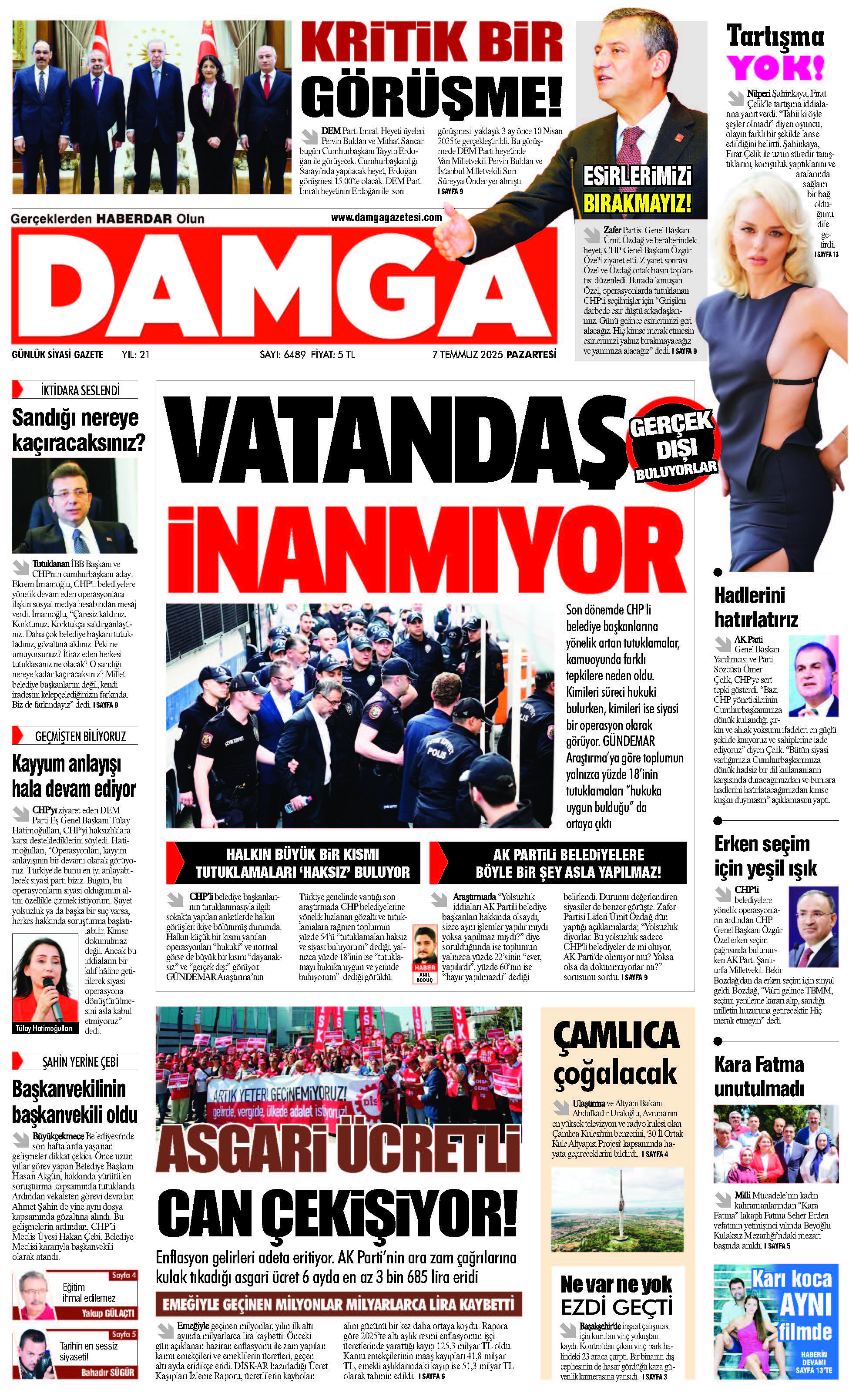 https://www.damgagazetesi.com/DAMGA 7 Temmuz 2025 Pazartesi Sayfaları