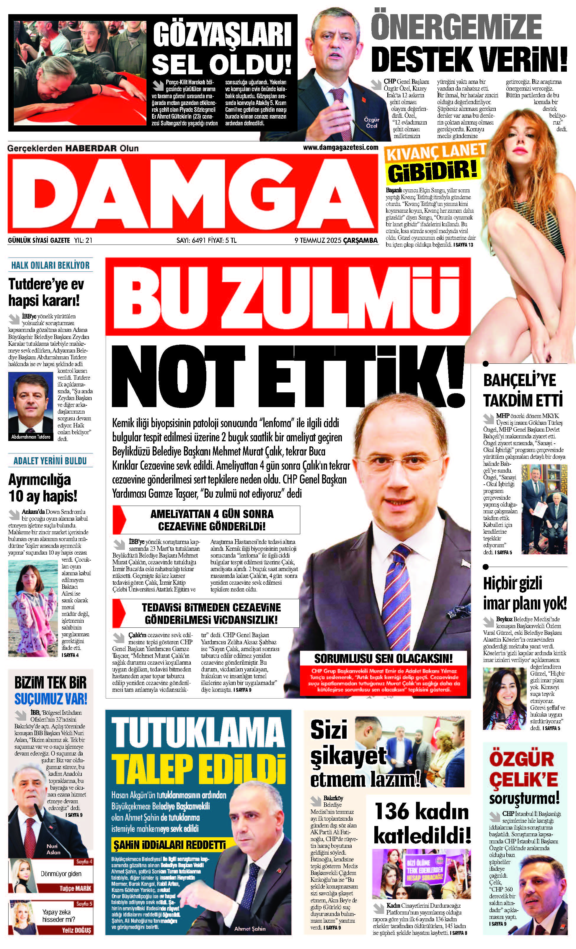 https://www.damgagazetesi.com/DAMGA 9 Temmuz 2025 Çarşamba Sayfaları