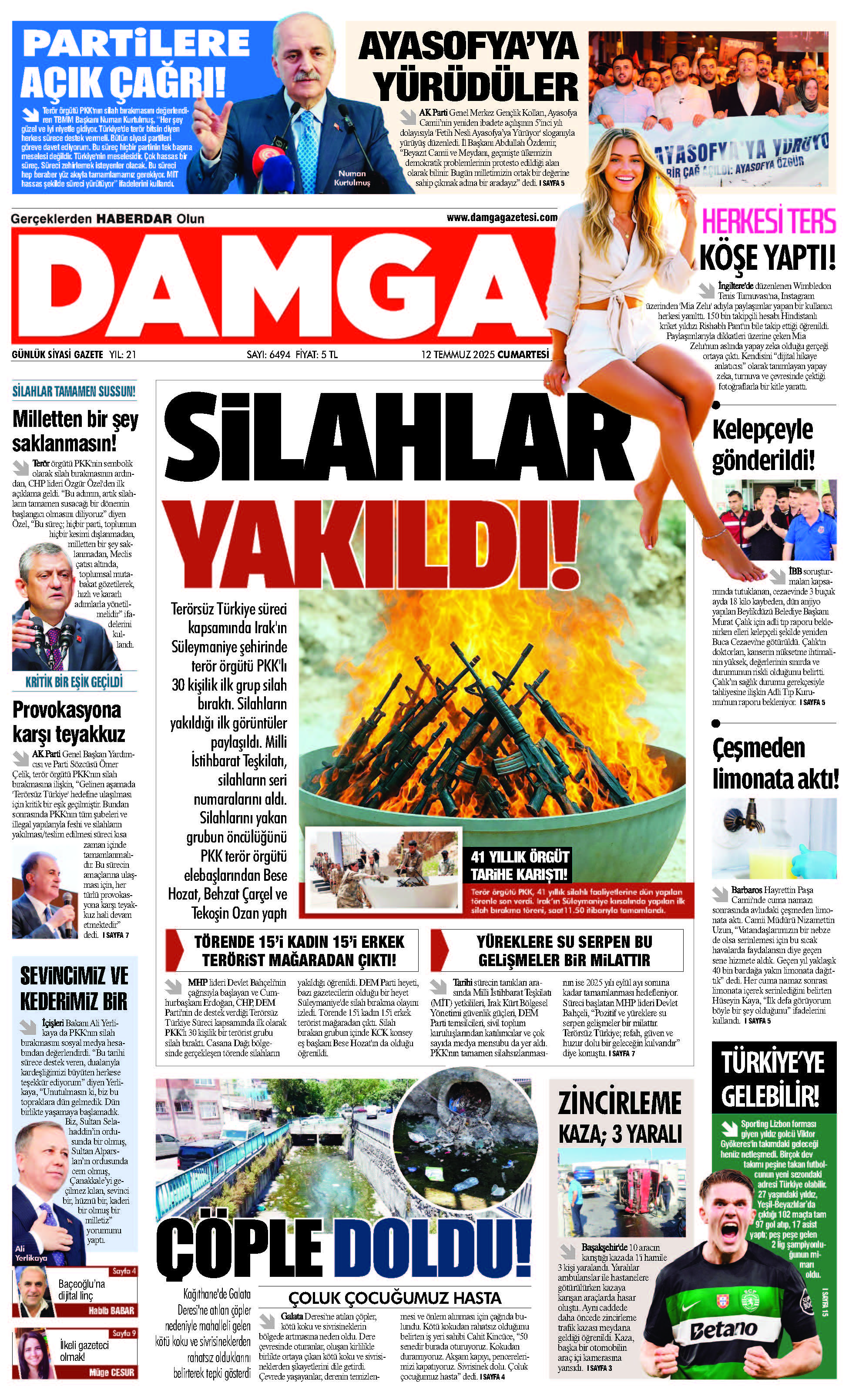 https://www.damgagazetesi.com/DAMGA 12 Temmuz 2025 Cumartesi Sayfaları