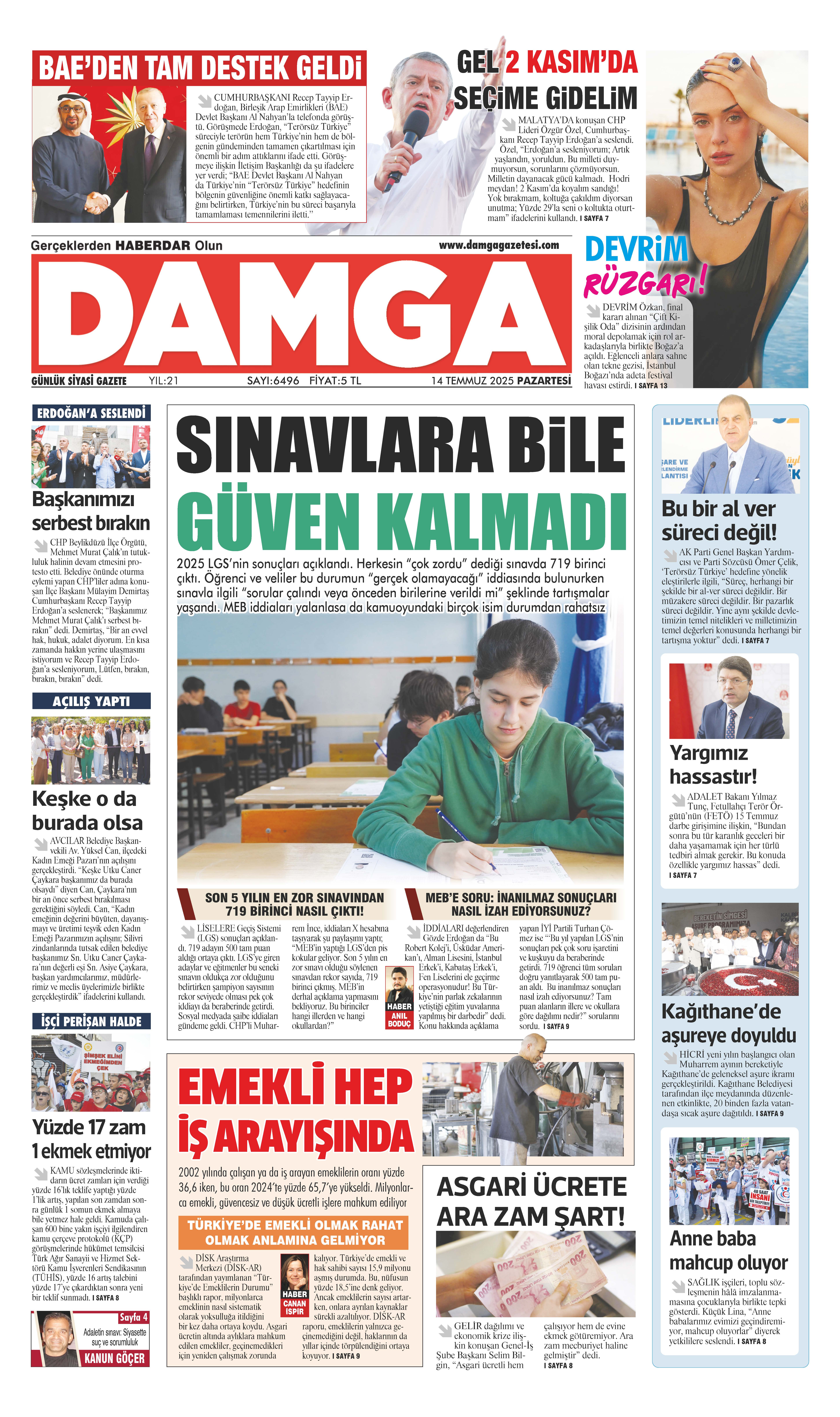 https://www.damgagazetesi.com/DAMGA 14 Temmuz 2025 Pazartesi Sayfaları