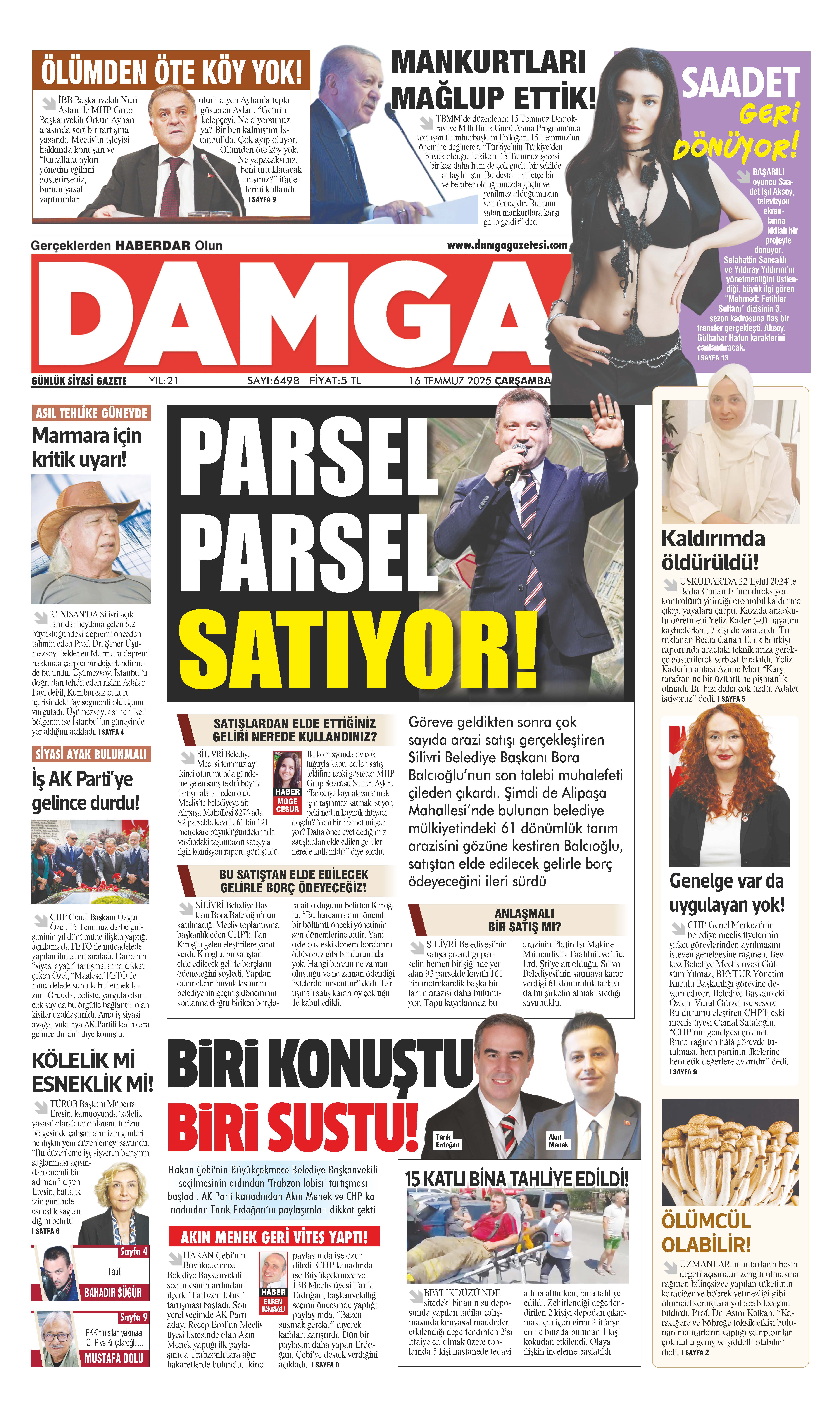 https://www.damgagazetesi.com/DAMGA 16 Temmuz 2025 Çarşamba Sayfaları