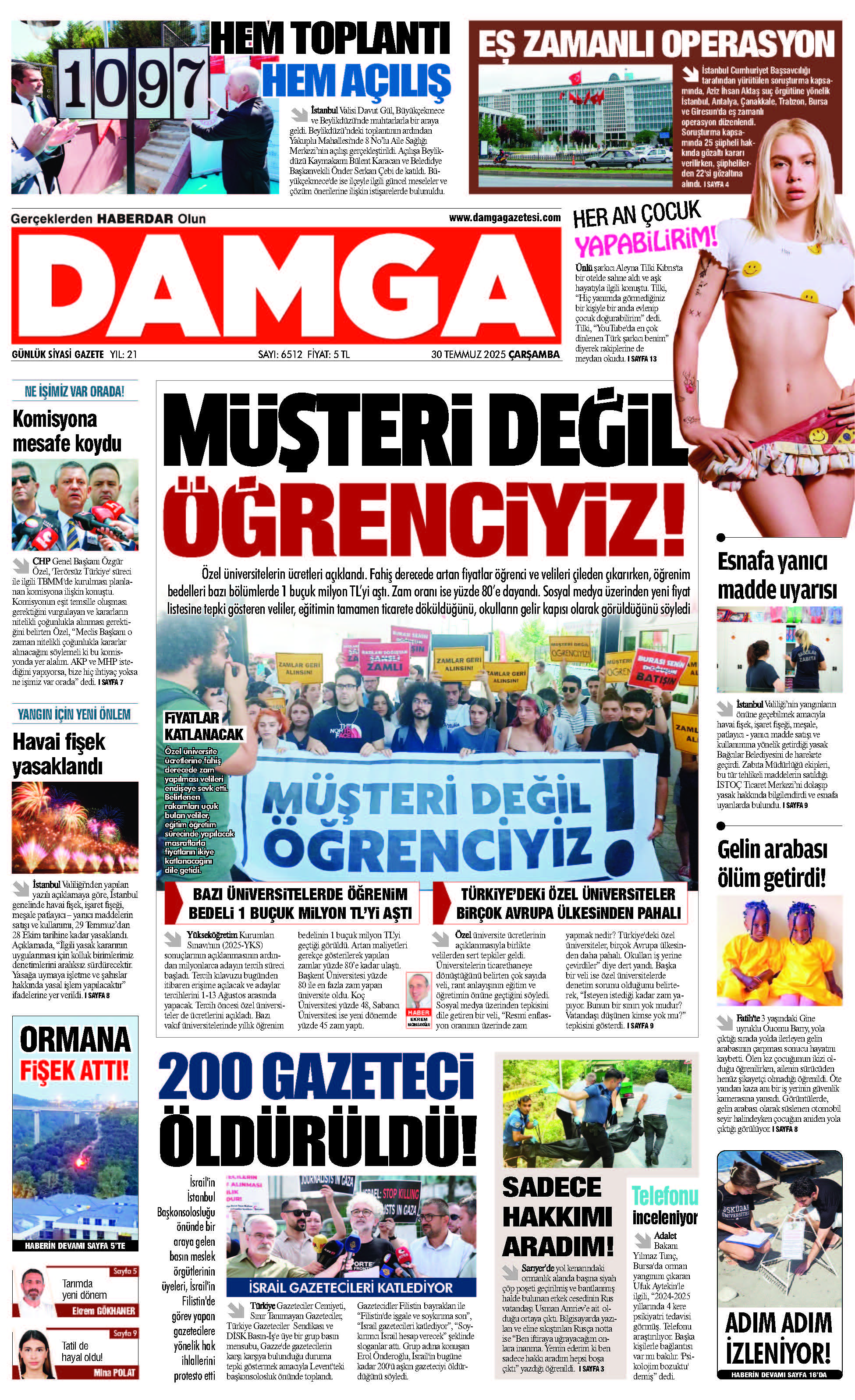 https://www.damgagazetesi.com/DAMGA 30 Temmuz 2025 Çarşamba Sayfaları