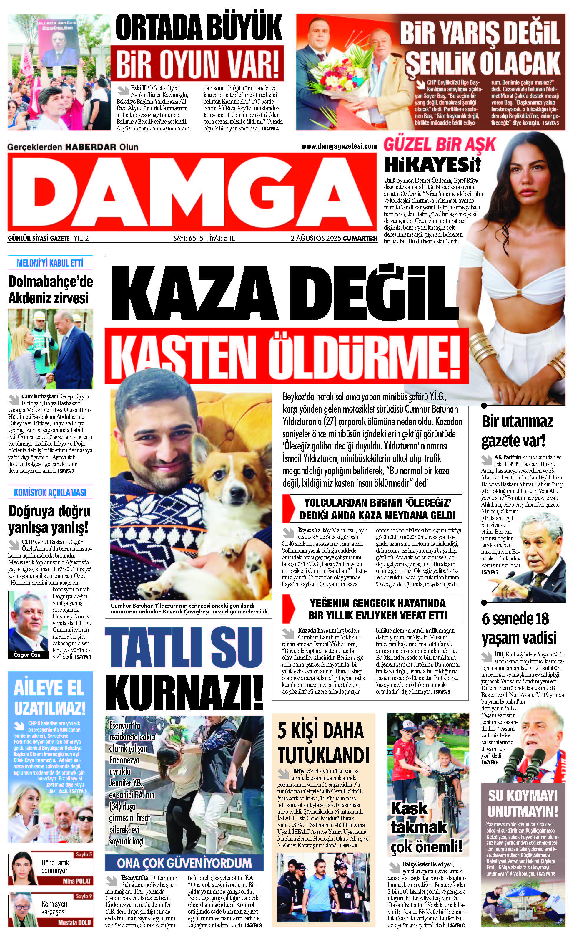 https://www.damgagazetesi.com/DAMGA 2 Ağustos 2025 Cumartesi Sayfaları
