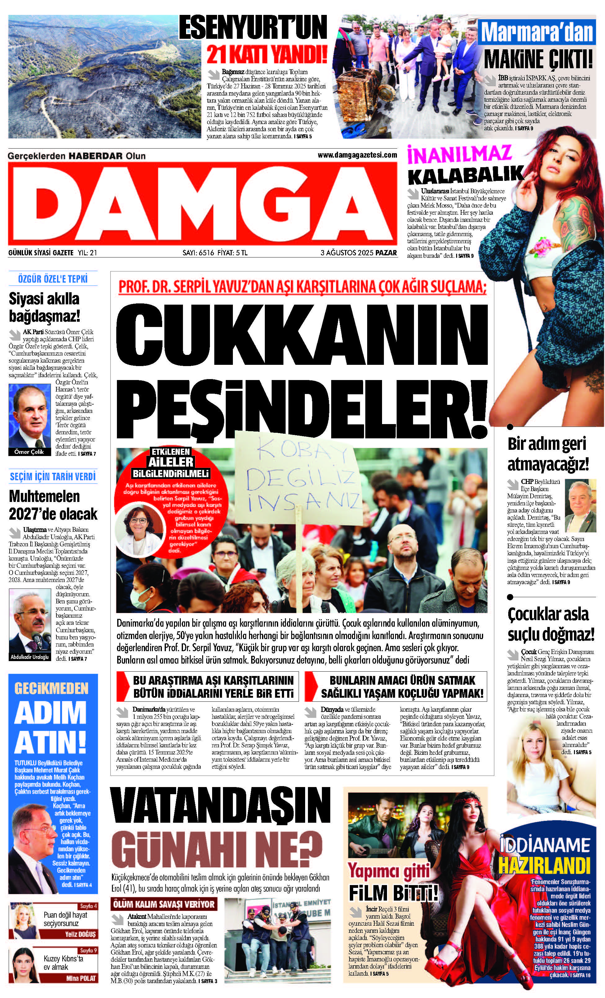 https://www.damgagazetesi.com/DAMGA 3 Ağustos 2025 Pazar Sayfaları