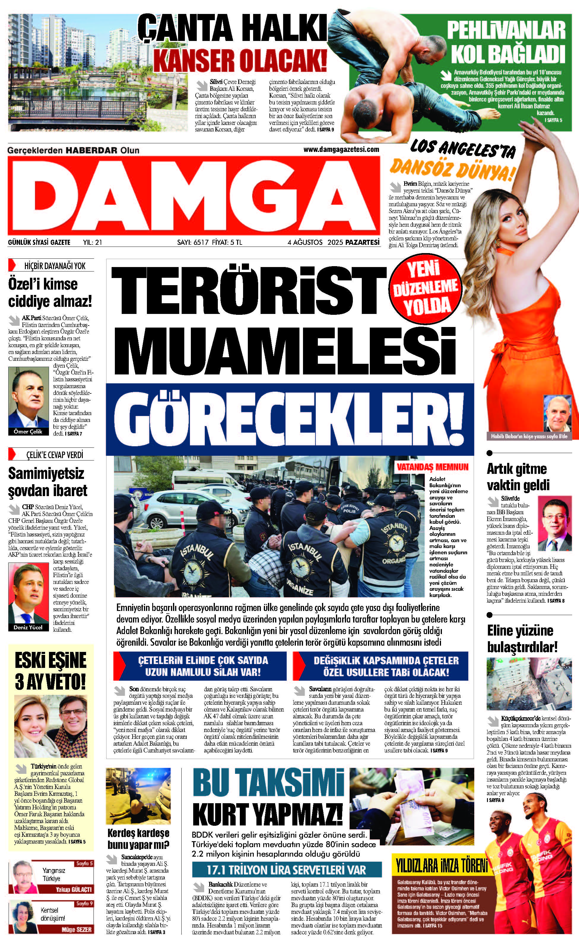 https://www.damgagazetesi.com/DAMGA 4 Ağustos 2025 Pazartesi Sayfaları