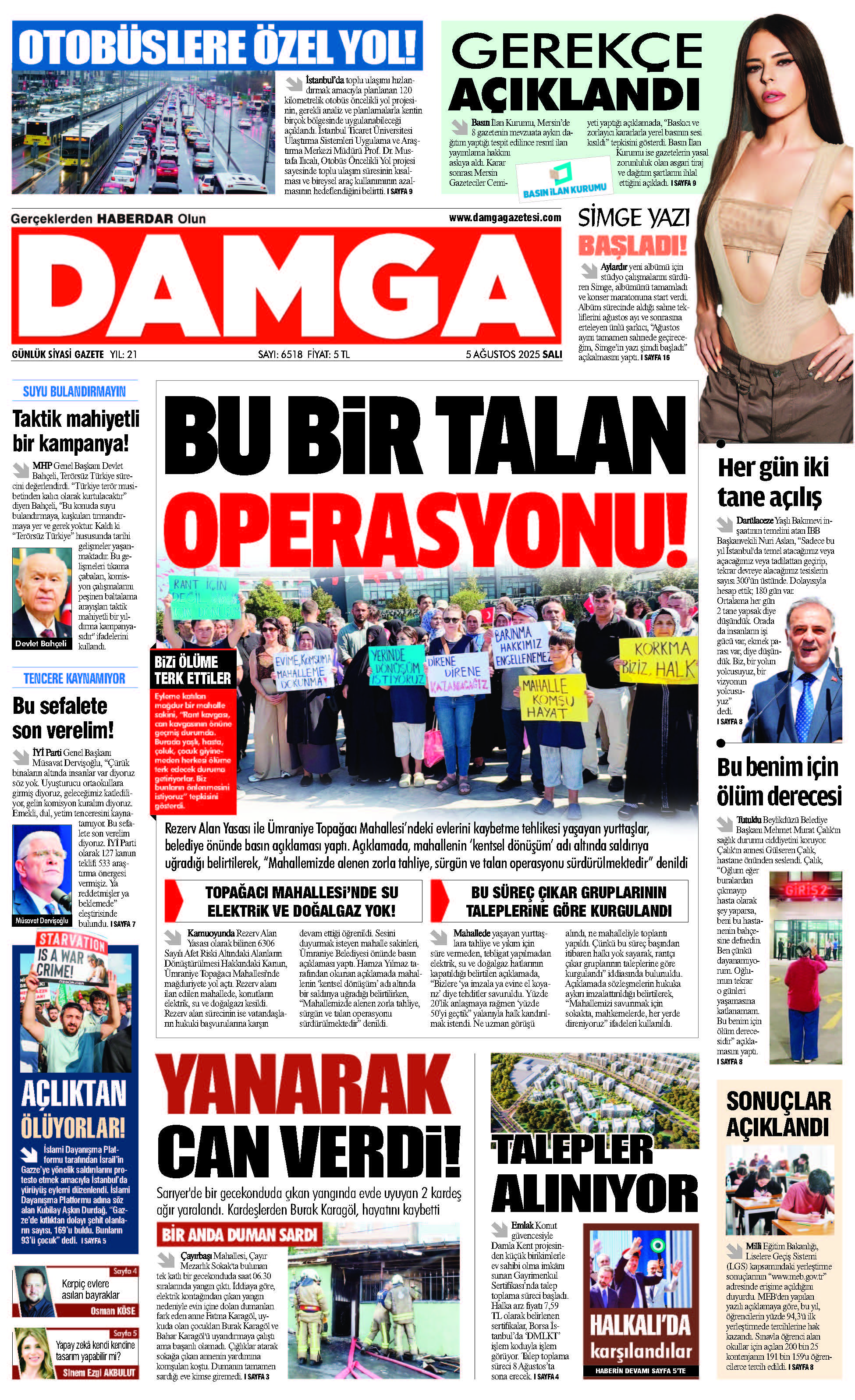 https://www.damgagazetesi.com/DAMGA 5 Ağustos 2025 Salı Sayfaları