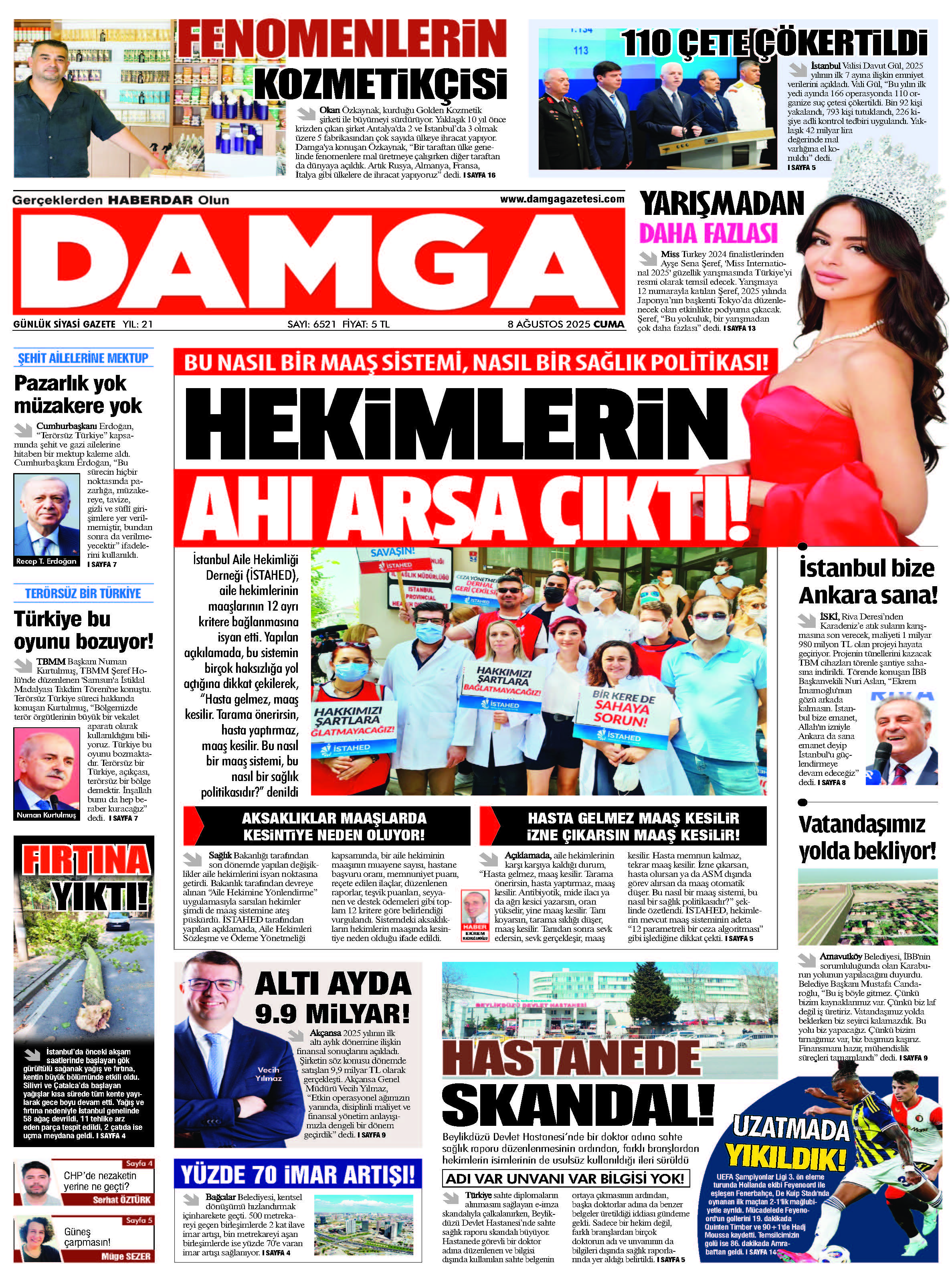 https://www.damgagazetesi.com/DAMGA 8 Ağustos 2025 Cuma Sayfaları