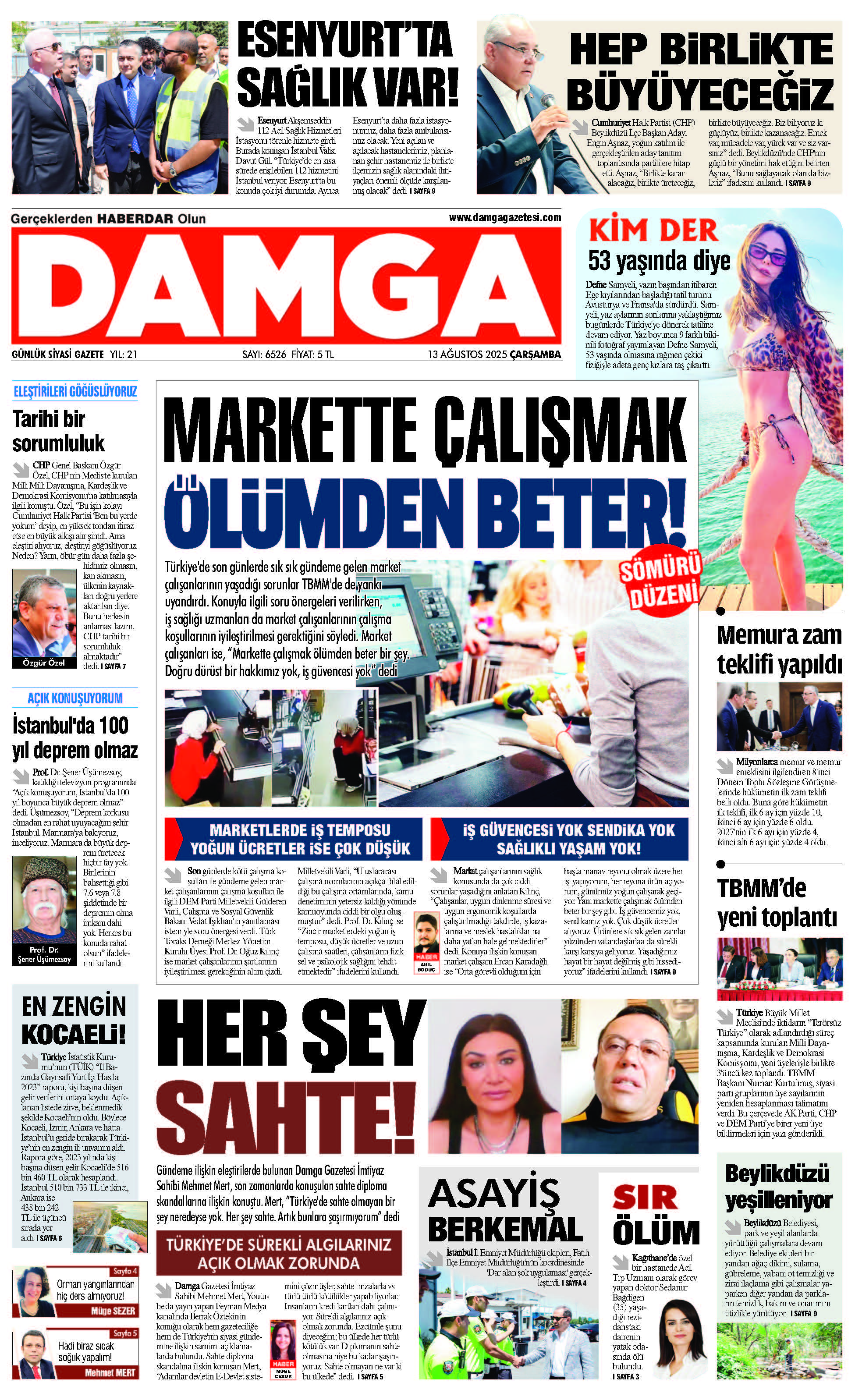 https://www.damgagazetesi.com/DAMGA 13 Ağustos 2025 Çarşamba Sayfaları