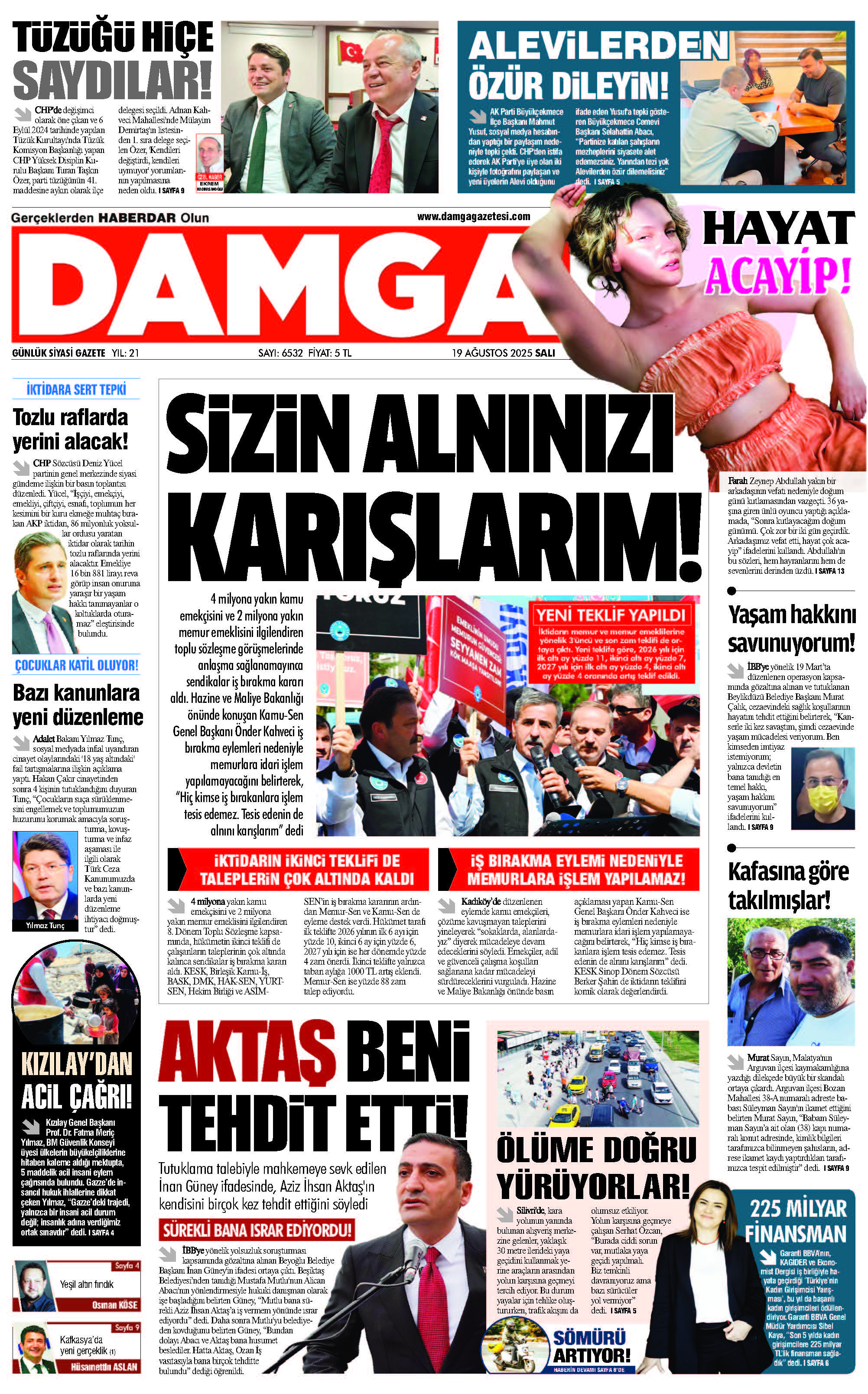 https://www.damgagazetesi.com/DAMGA 19 Ağustos Salı Sayfaları