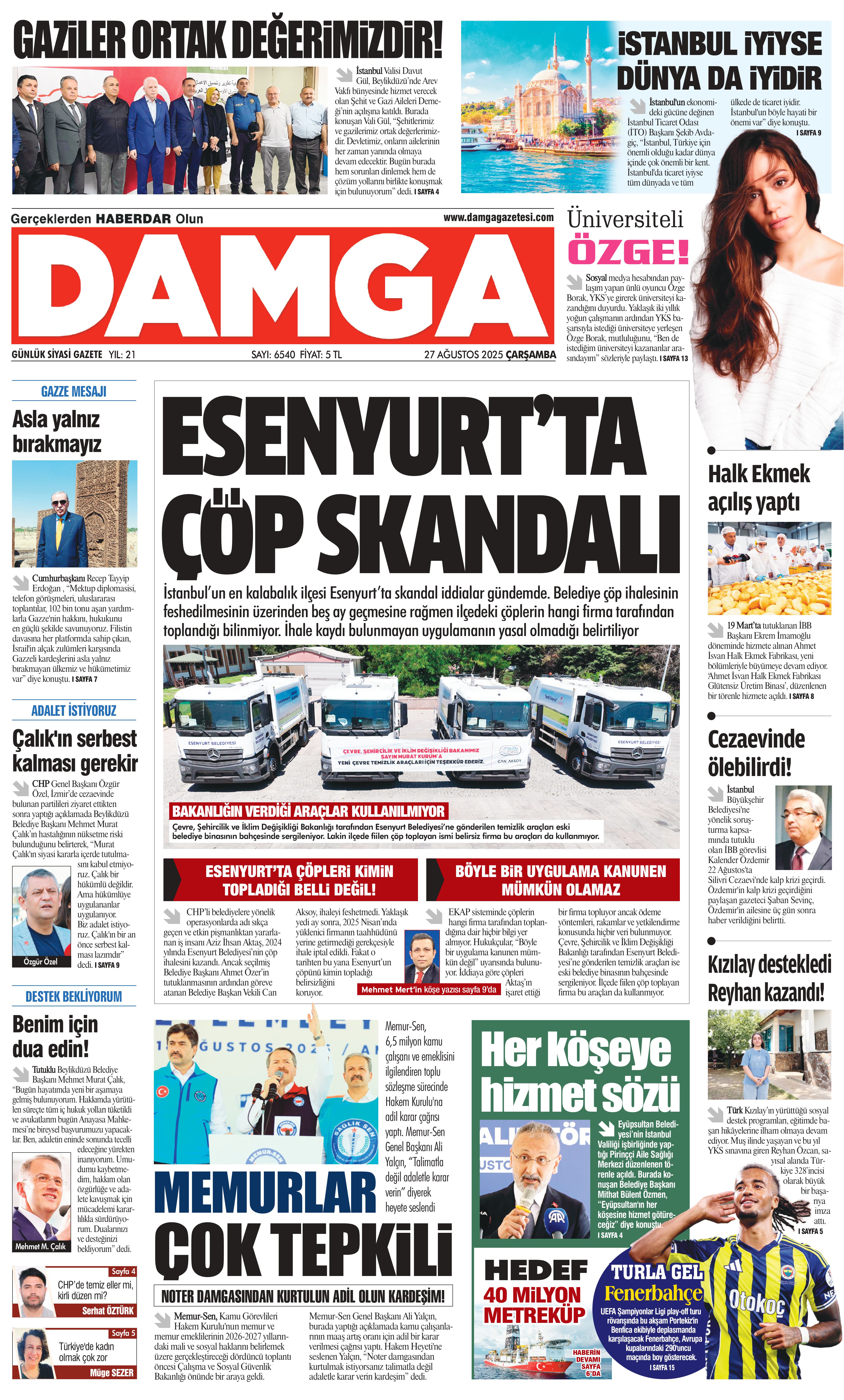 https://www.damgagazetesi.com/DAMGA 27 Ağustos Çarşamba Sayfaları