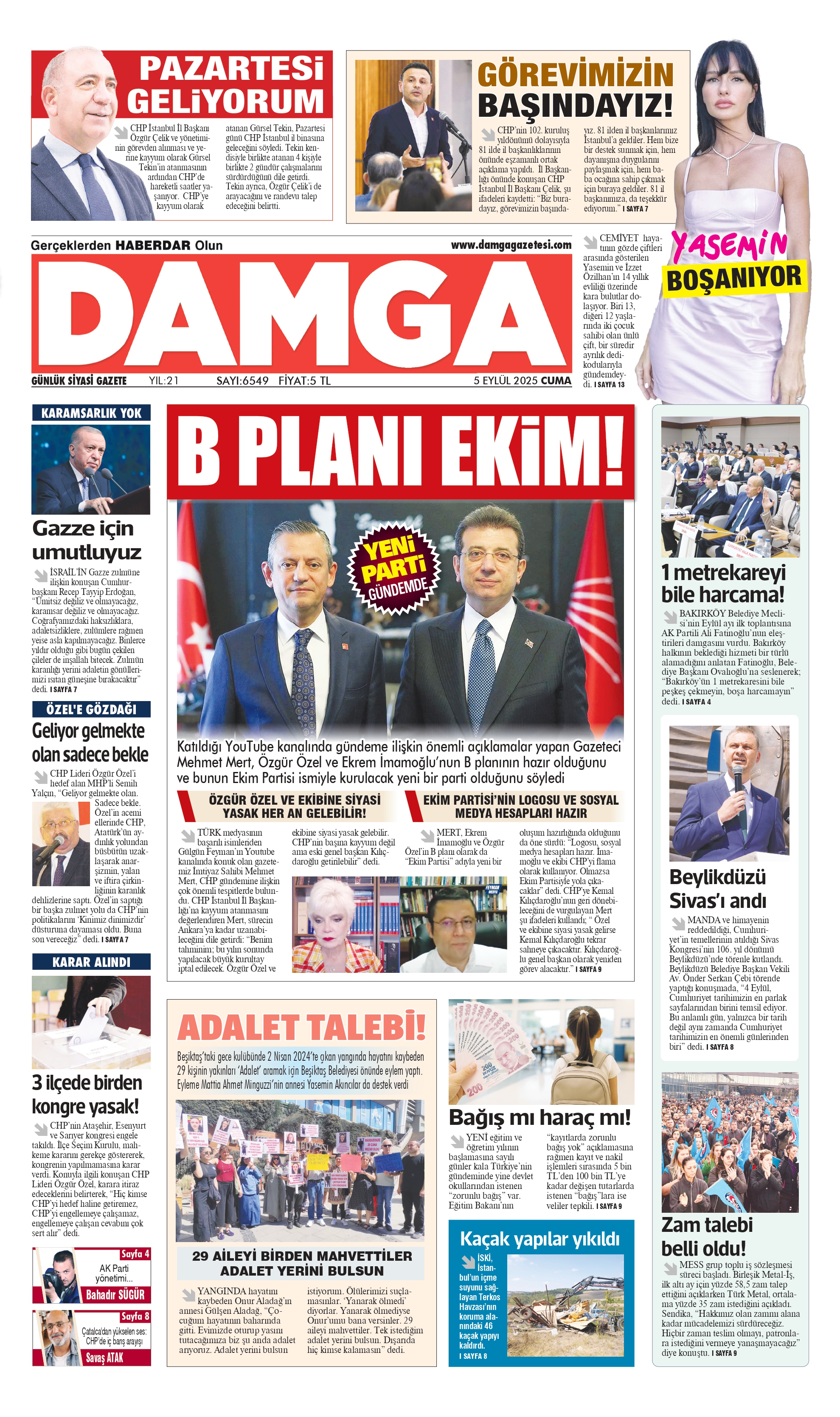 https://www.damgagazetesi.com/DAMGA 5 Eylül Cuma Sayfaları