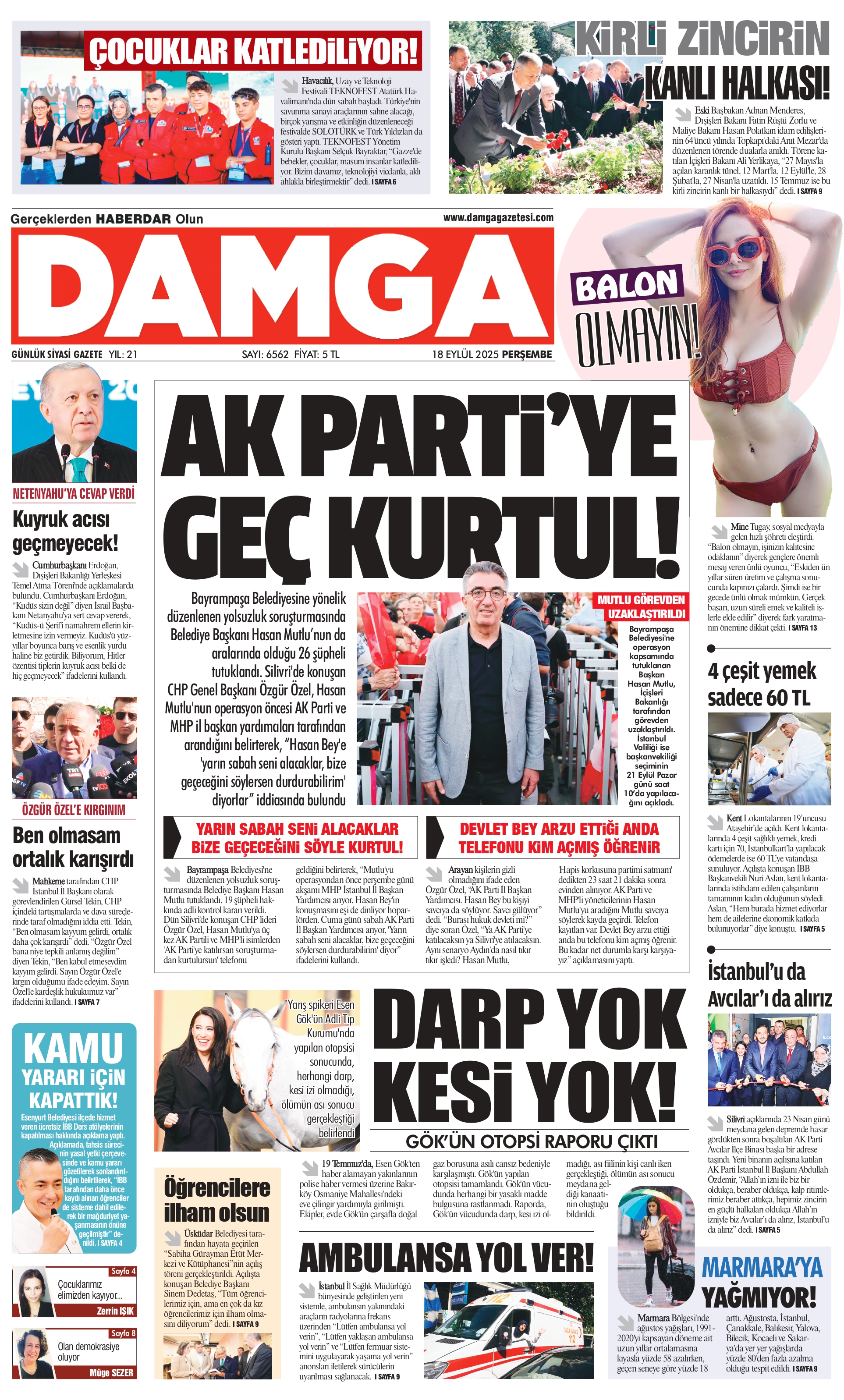 https://www.damgagazetesi.com/DAMGA 18 Eylül Perşembe Sayfaları