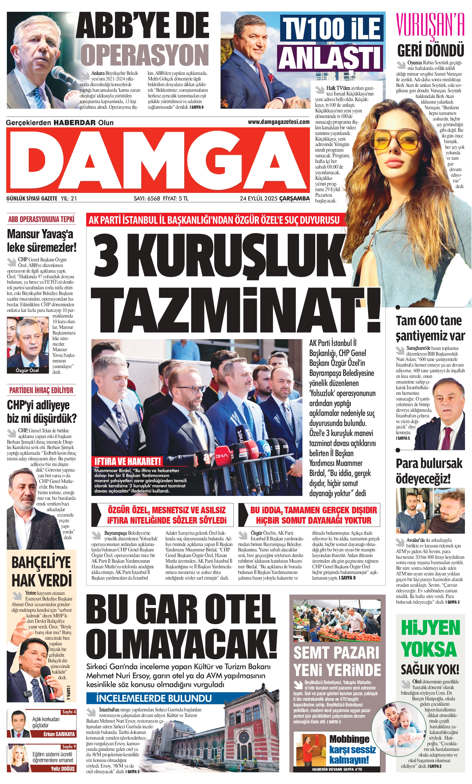 https://www.damgagazetesi.com/DAMGA 24 Eylül Çarşamba Sayfaları