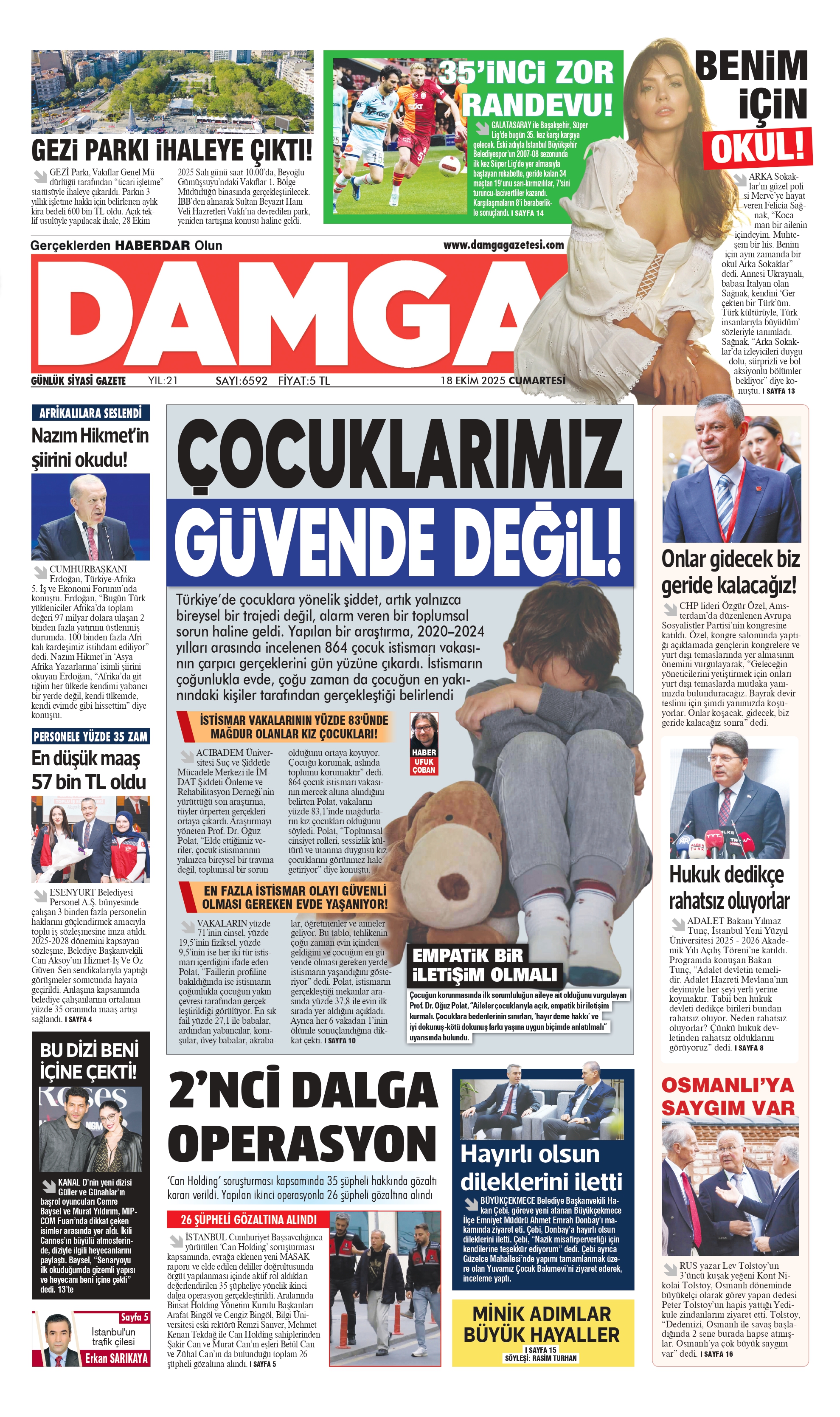 https://www.damgagazetesi.com/DAMGA 18 Ekim Cumartesi Sayfaları